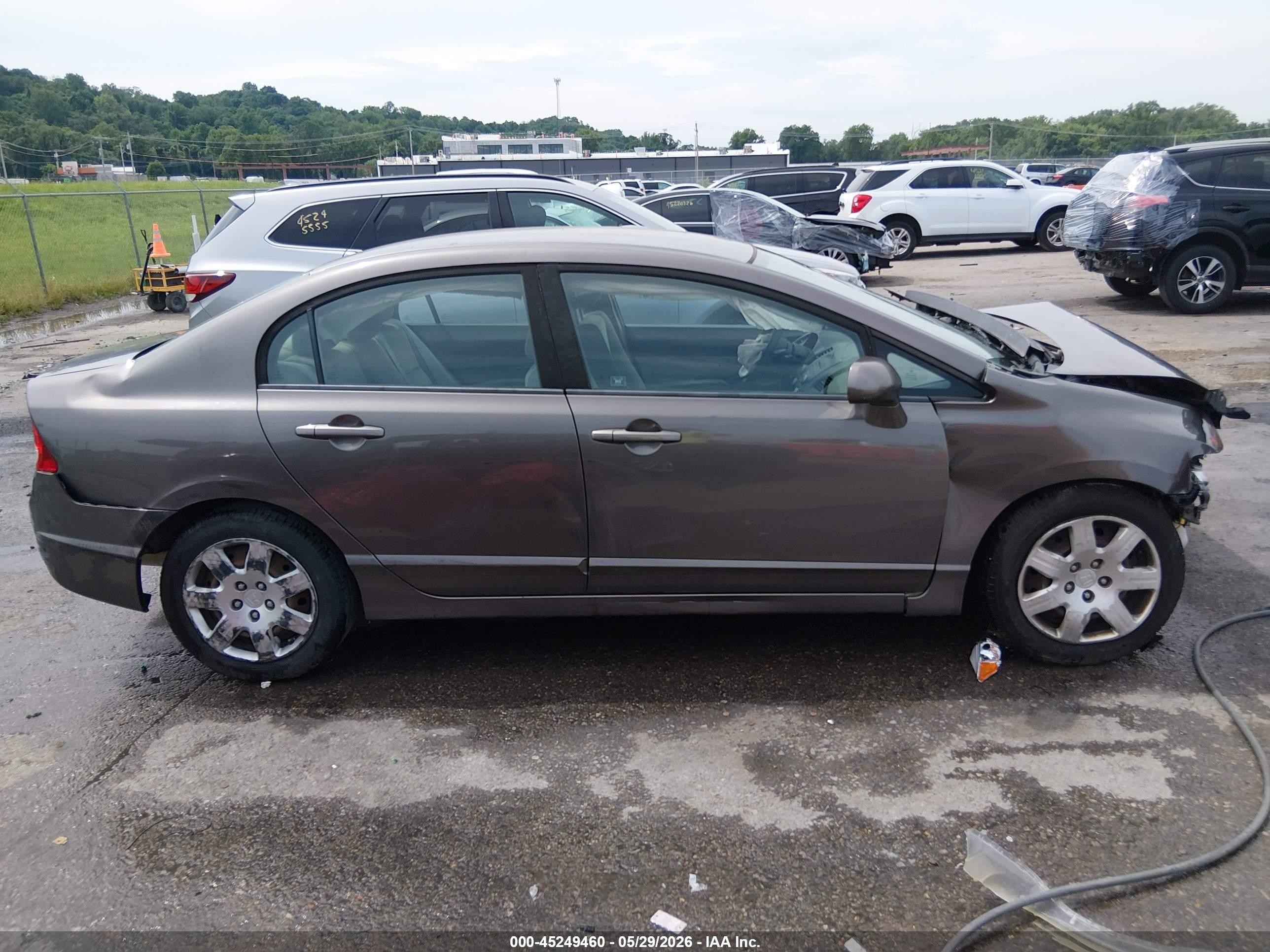 2010 Honda Civic Lx Gray vin: 19XFA1F54AE071775