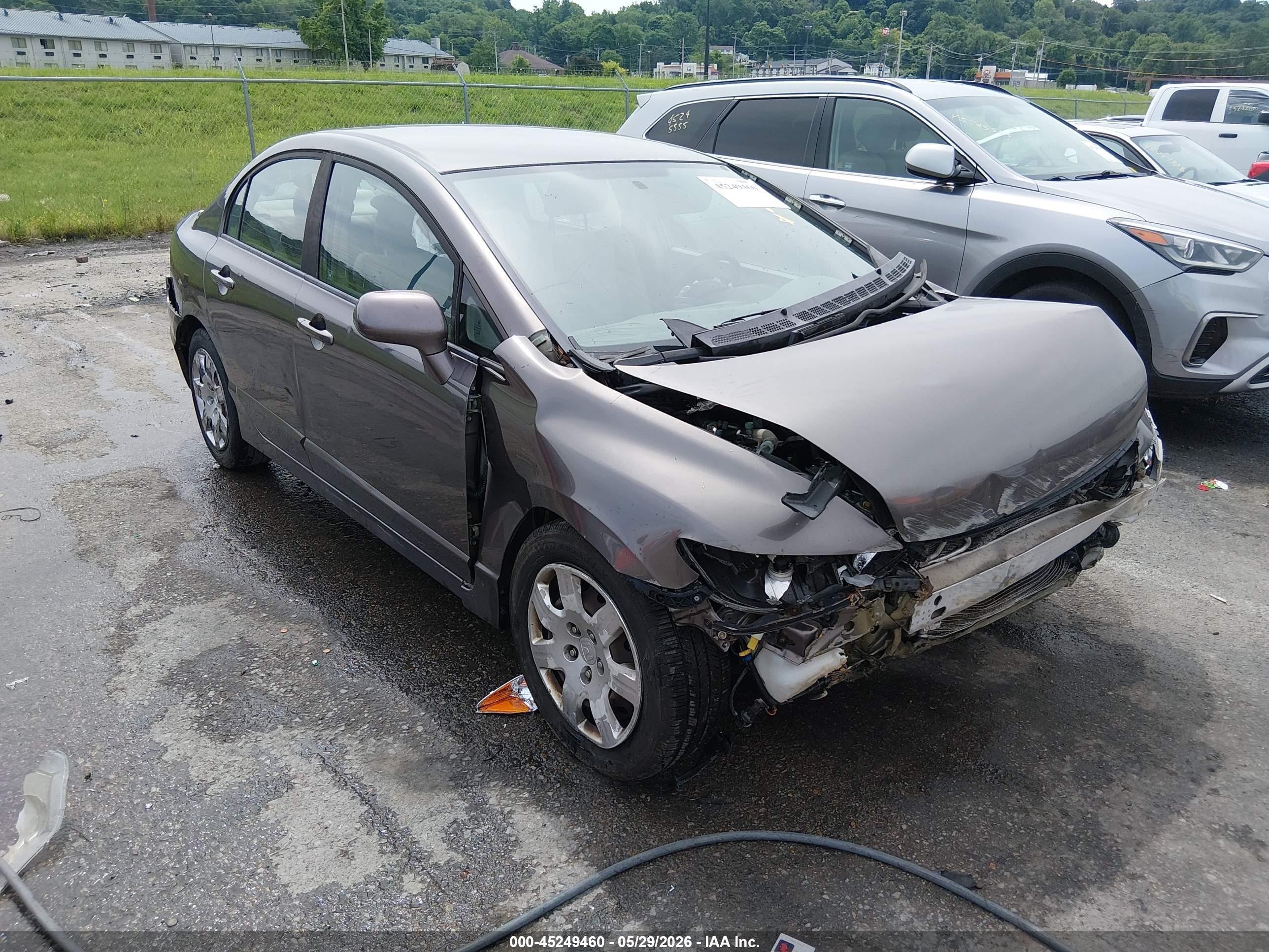 2010 Honda Civic Lx Gray vin: 19XFA1F54AE071775