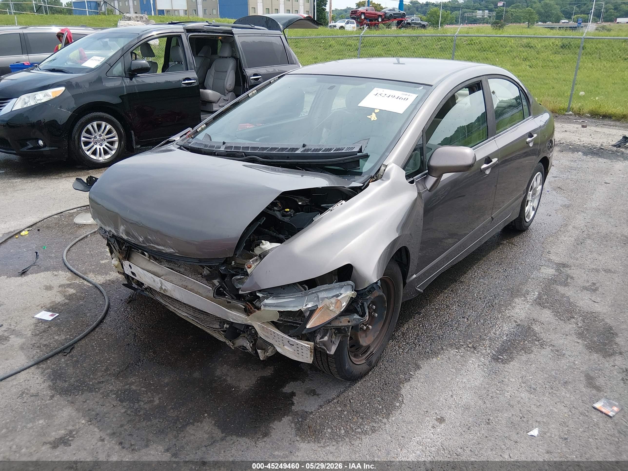 2010 Honda Civic Lx Gray vin: 19XFA1F54AE071775