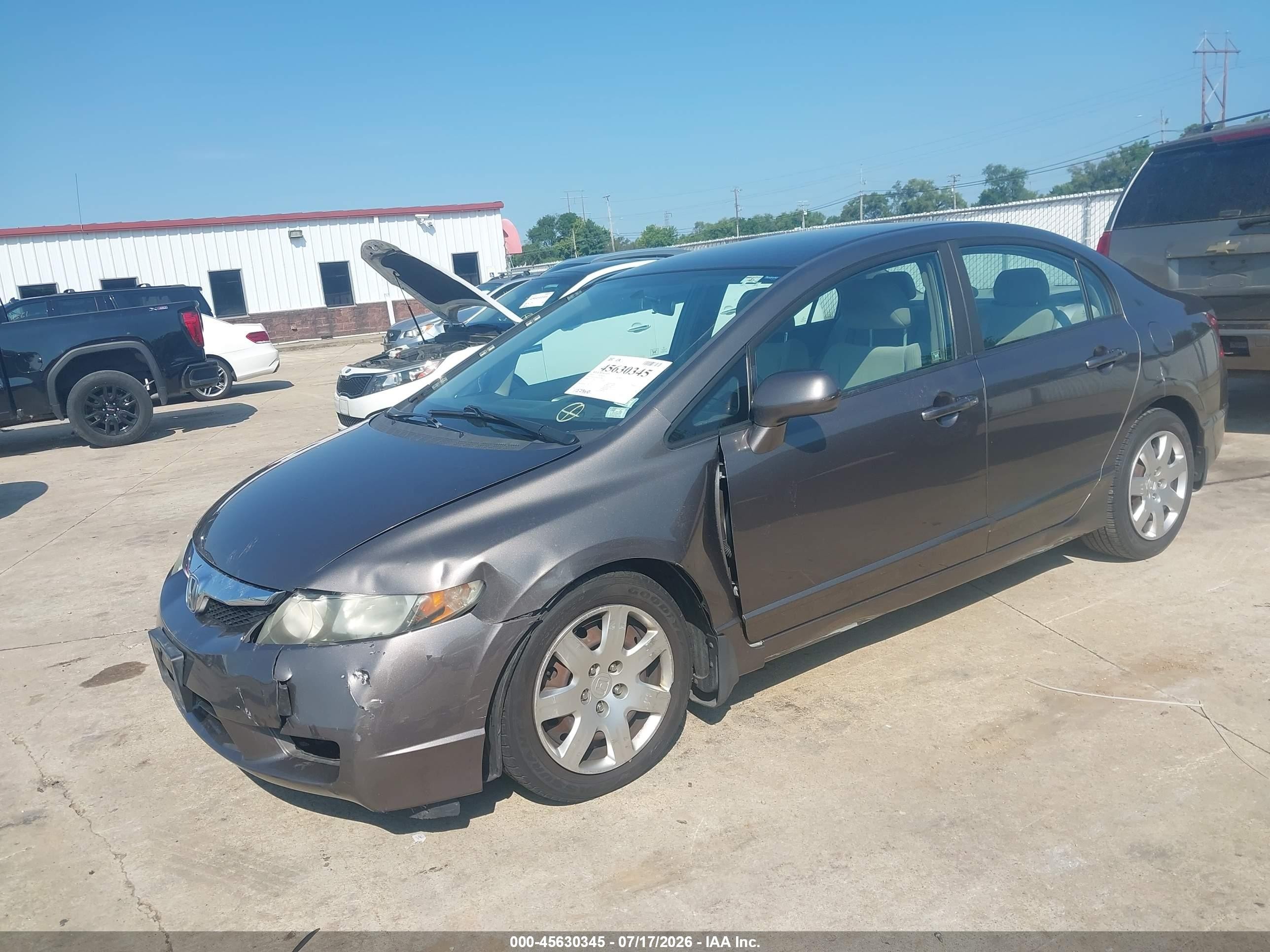 2010 Honda Civic Lx Brown vin: 19XFA1F54AE072506