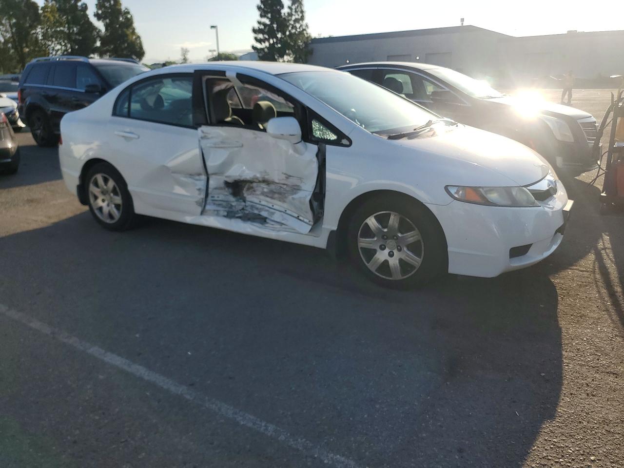 2010 Honda Civic Lx White vin: 19XFA1F54AE079293