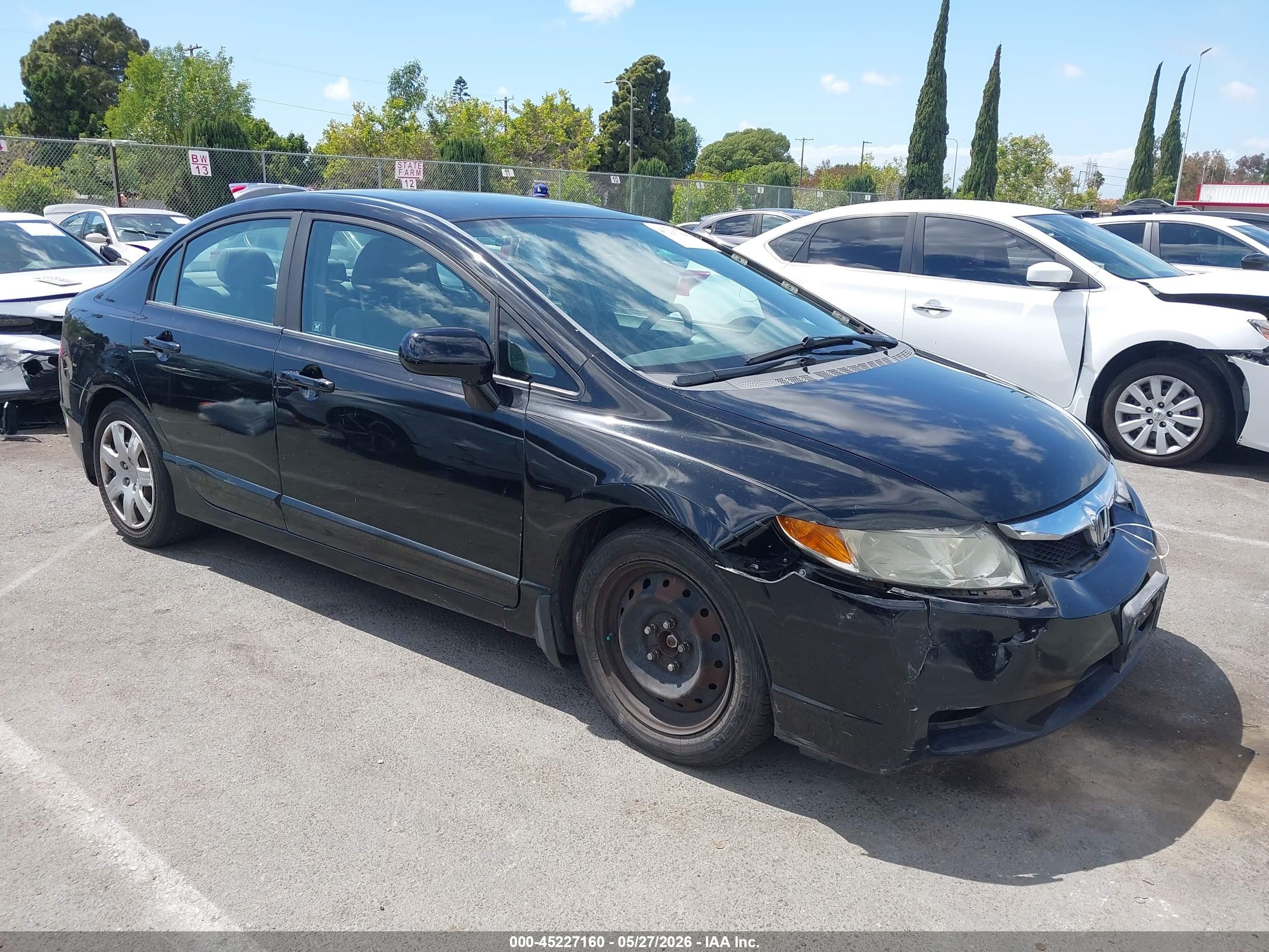 2011 Honda Civic Lx Black vin: 19XFA1F54BE003087