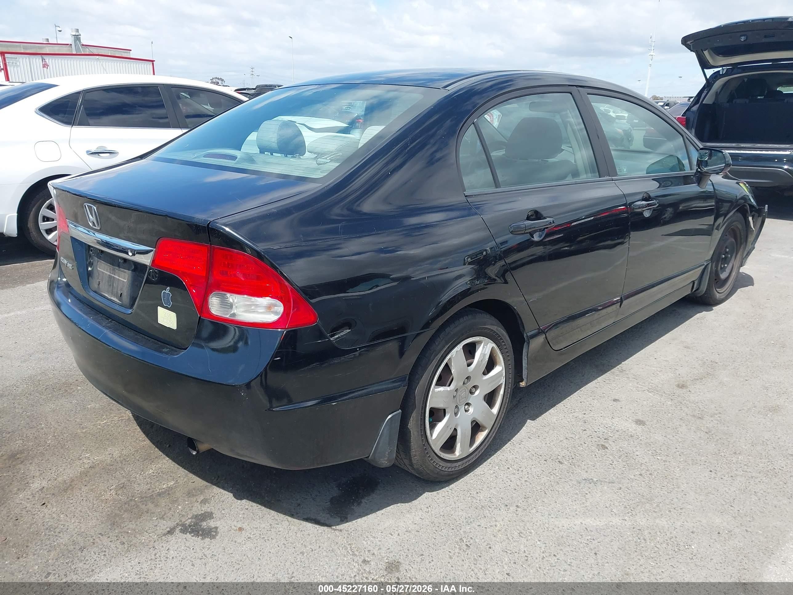 2011 Honda Civic Lx Black vin: 19XFA1F54BE003087