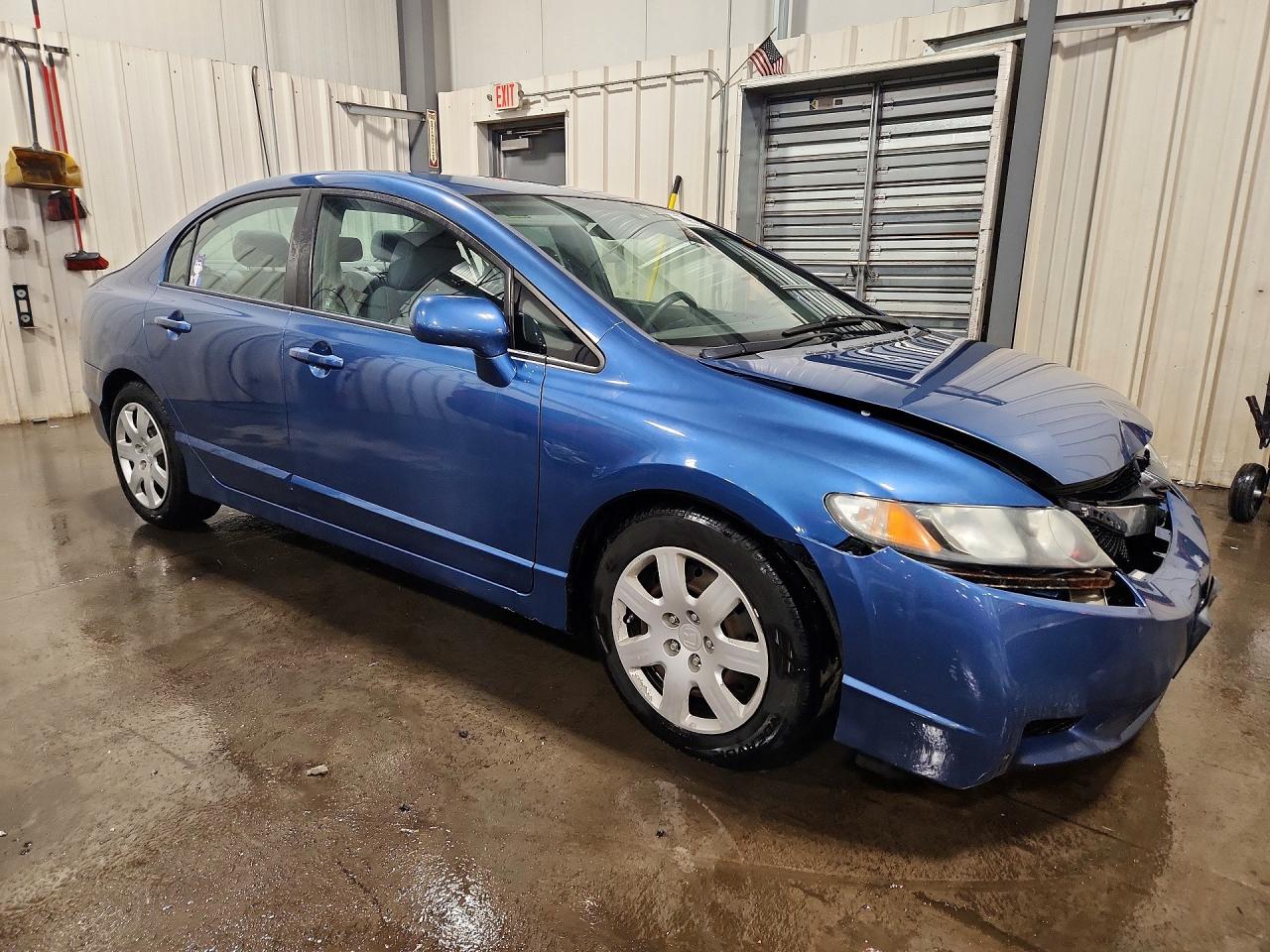 2011 Honda Civic Lx Blue vin: 19XFA1F54BE011089