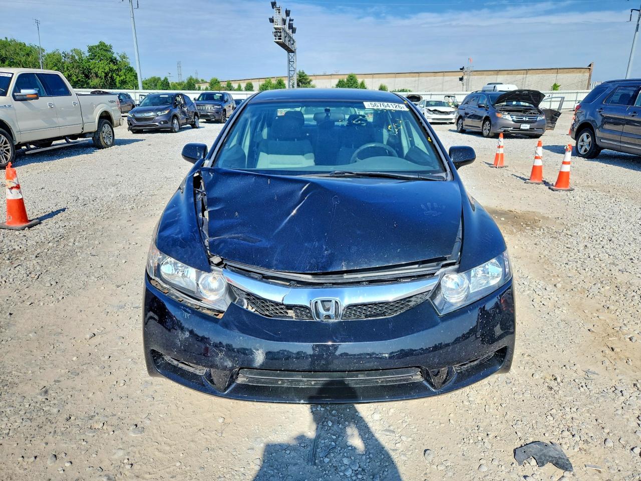 2011 Honda Civic Lx Black vin: 19XFA1F54BE012095