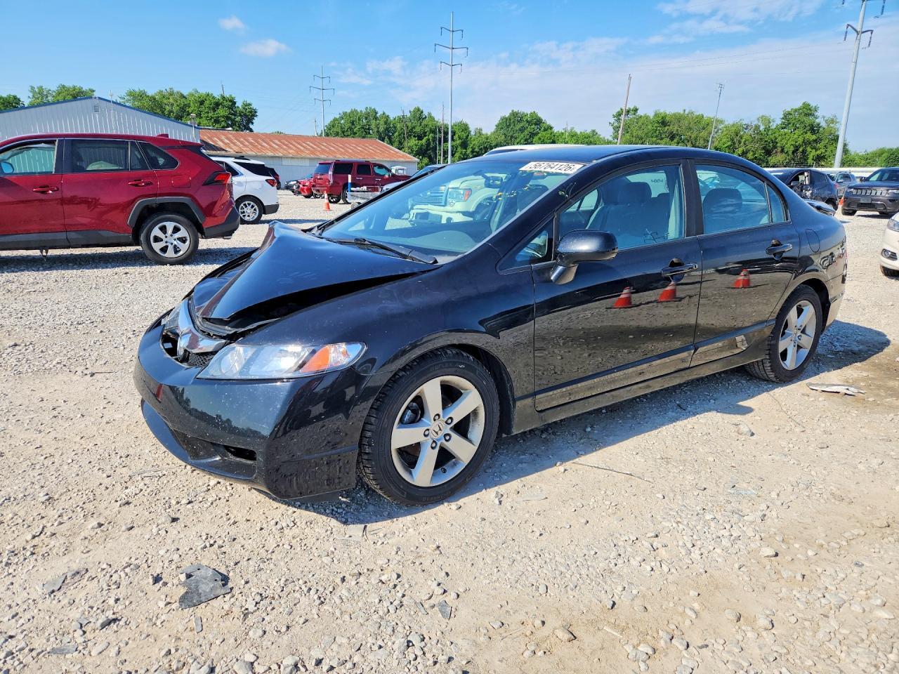2011 Honda Civic Lx Black vin: 19XFA1F54BE012095