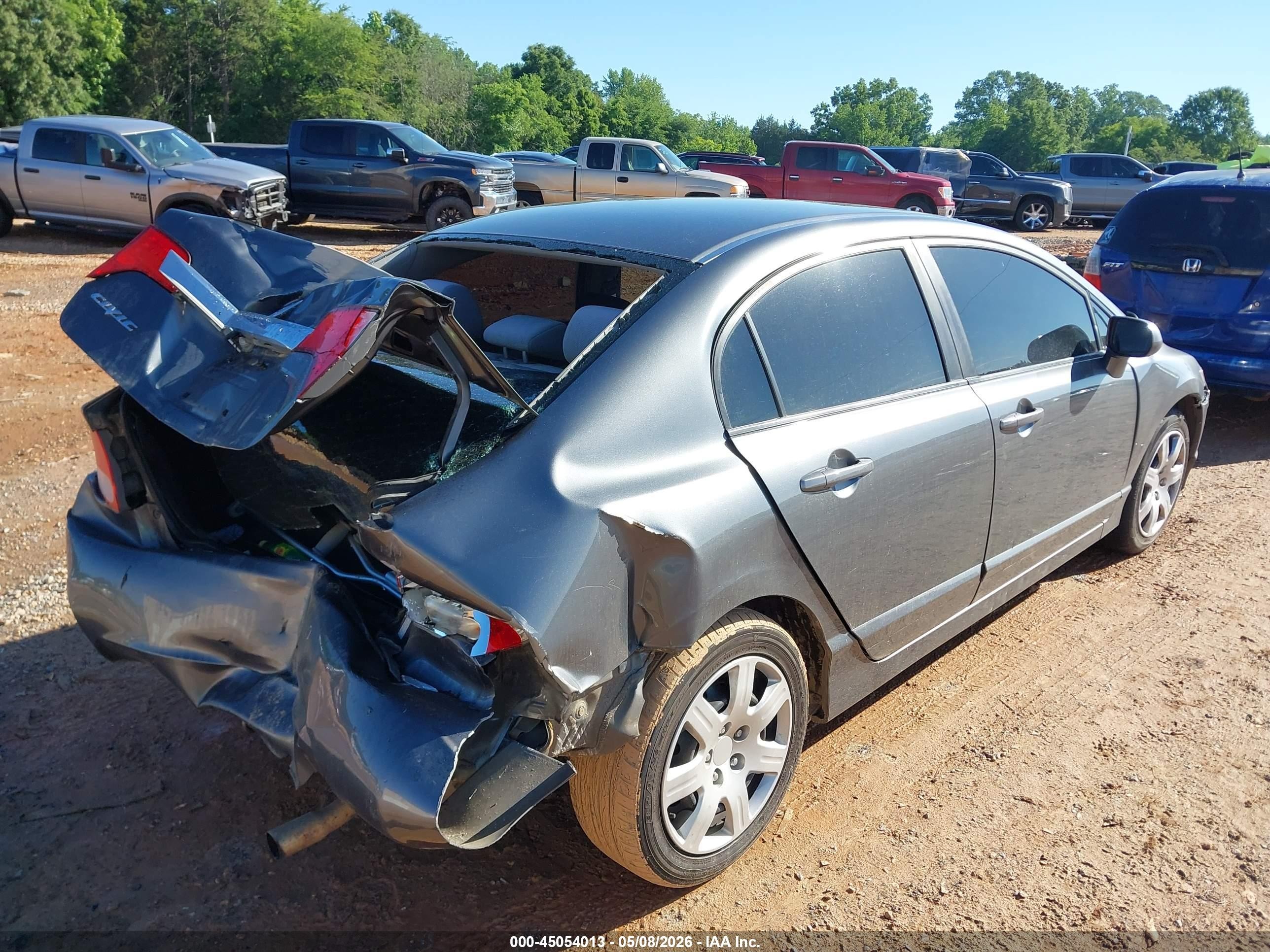 2011 Honda Civic Lx Gray vin: 19XFA1F54BE027972