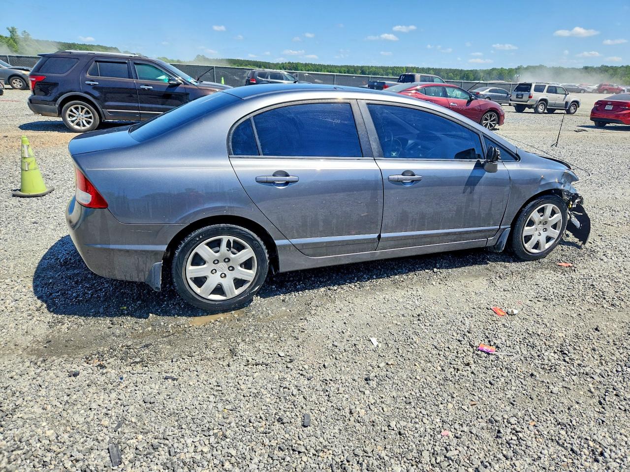 2011 Honda Civic Lx Gray vin: 19XFA1F54BE030256