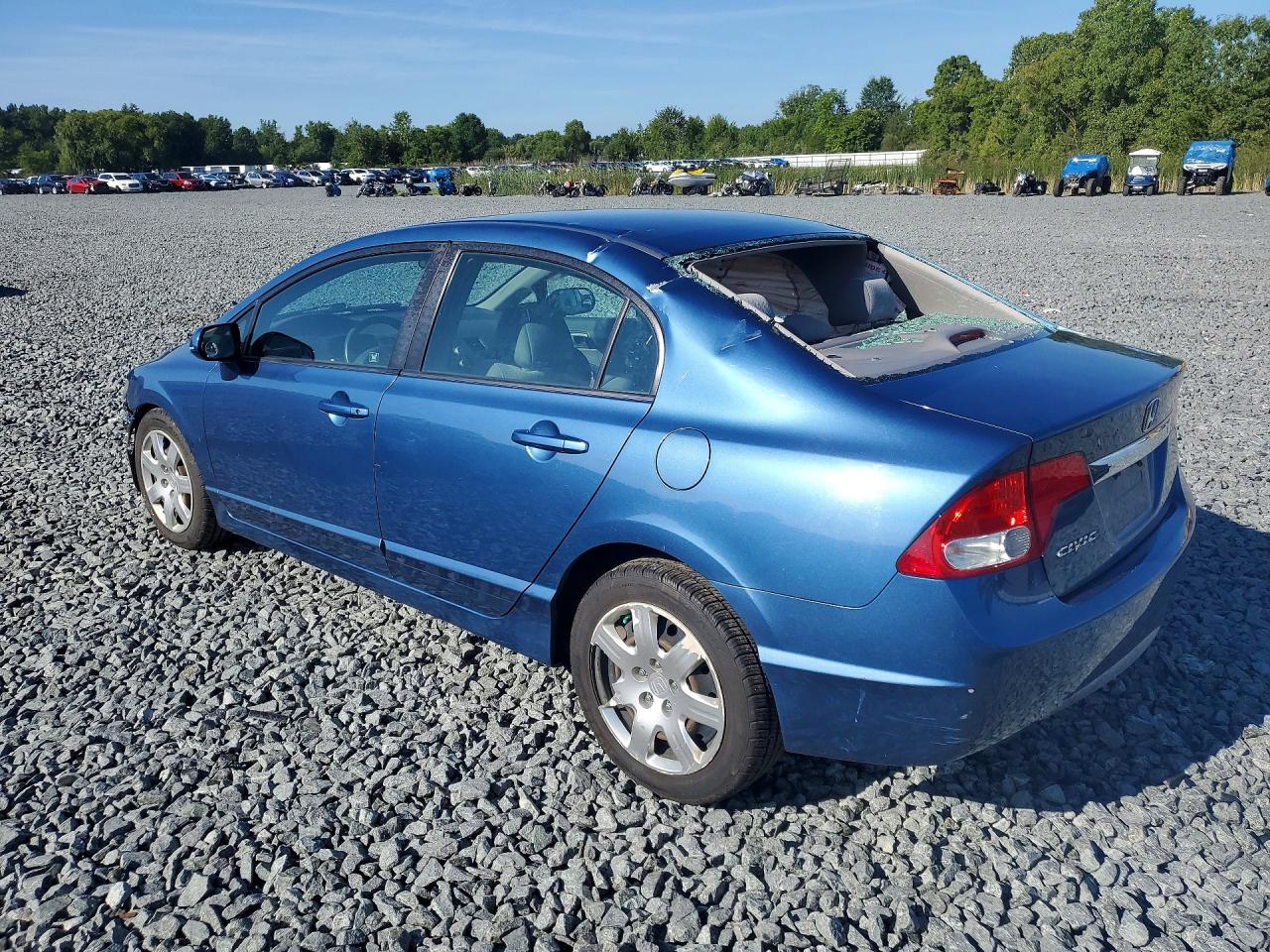2011 Honda Civic Lx Blue vin: 19XFA1F54BE033707