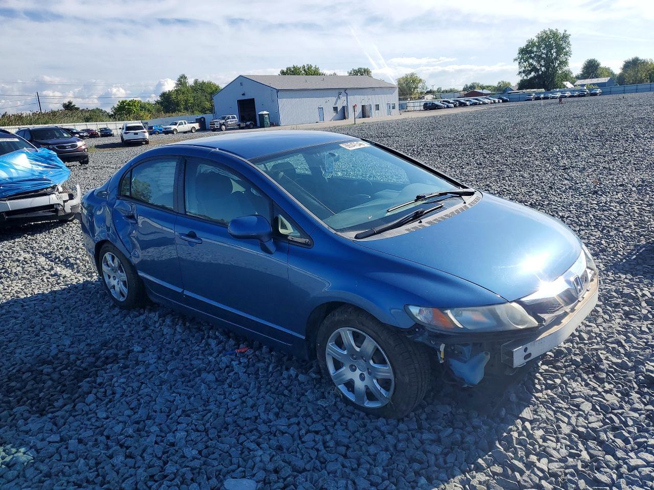 2011 Honda Civic Lx Blue vin: 19XFA1F54BE033707