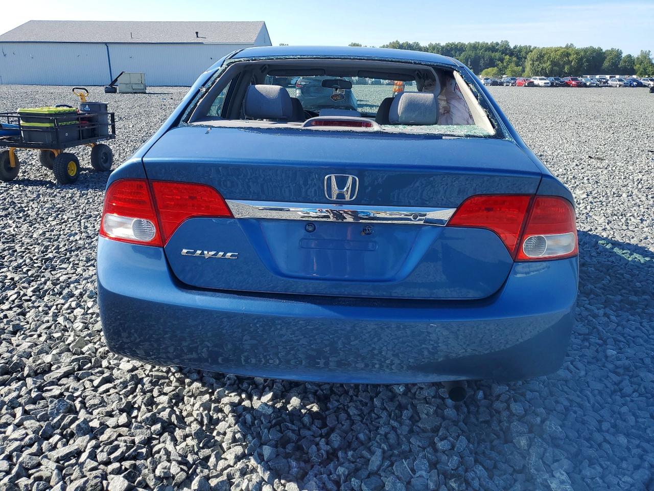 2011 Honda Civic Lx Blue vin: 19XFA1F54BE033707