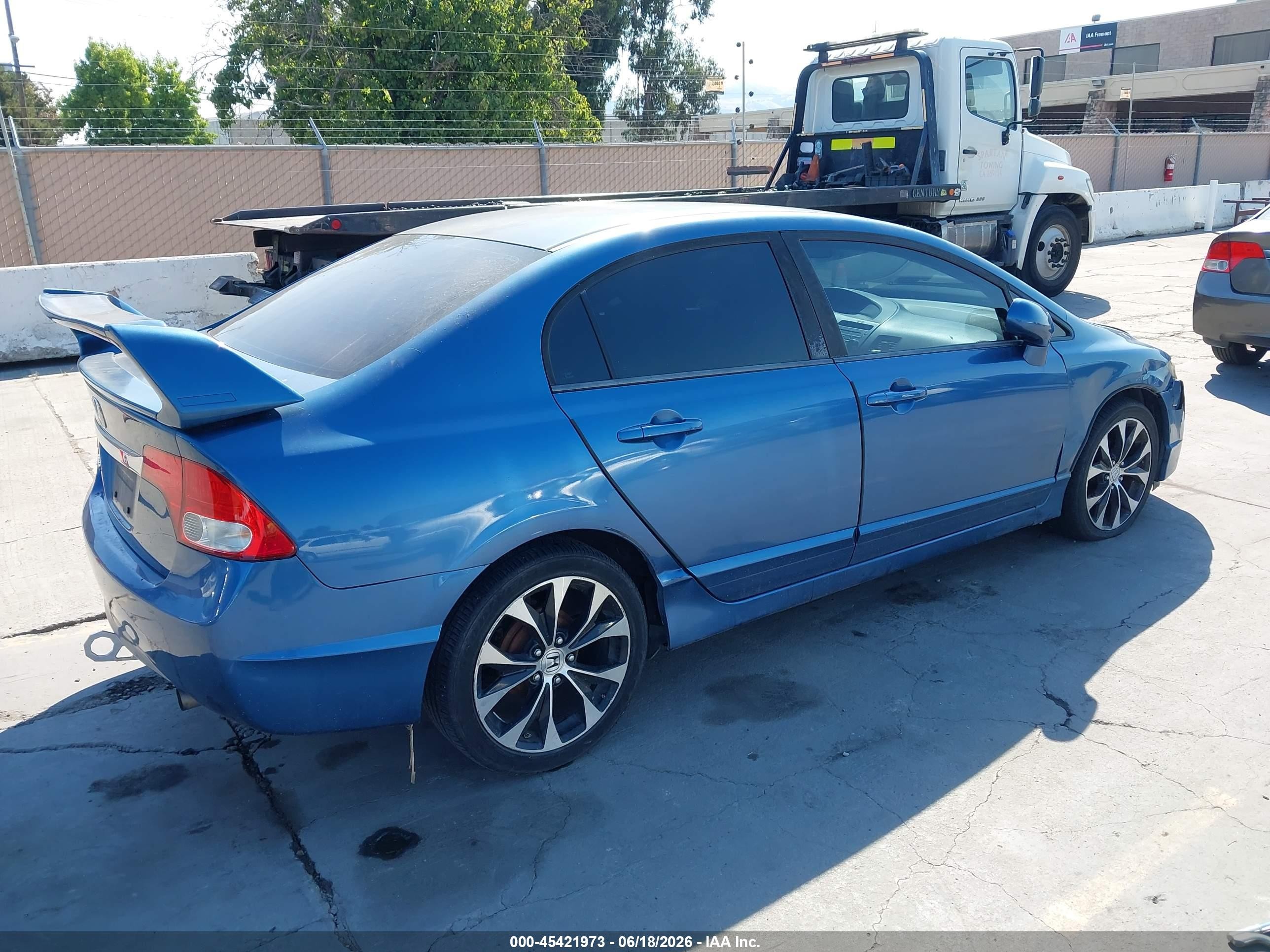 2011 Honda Civic Lx Blue vin: 19XFA1F54BE038471