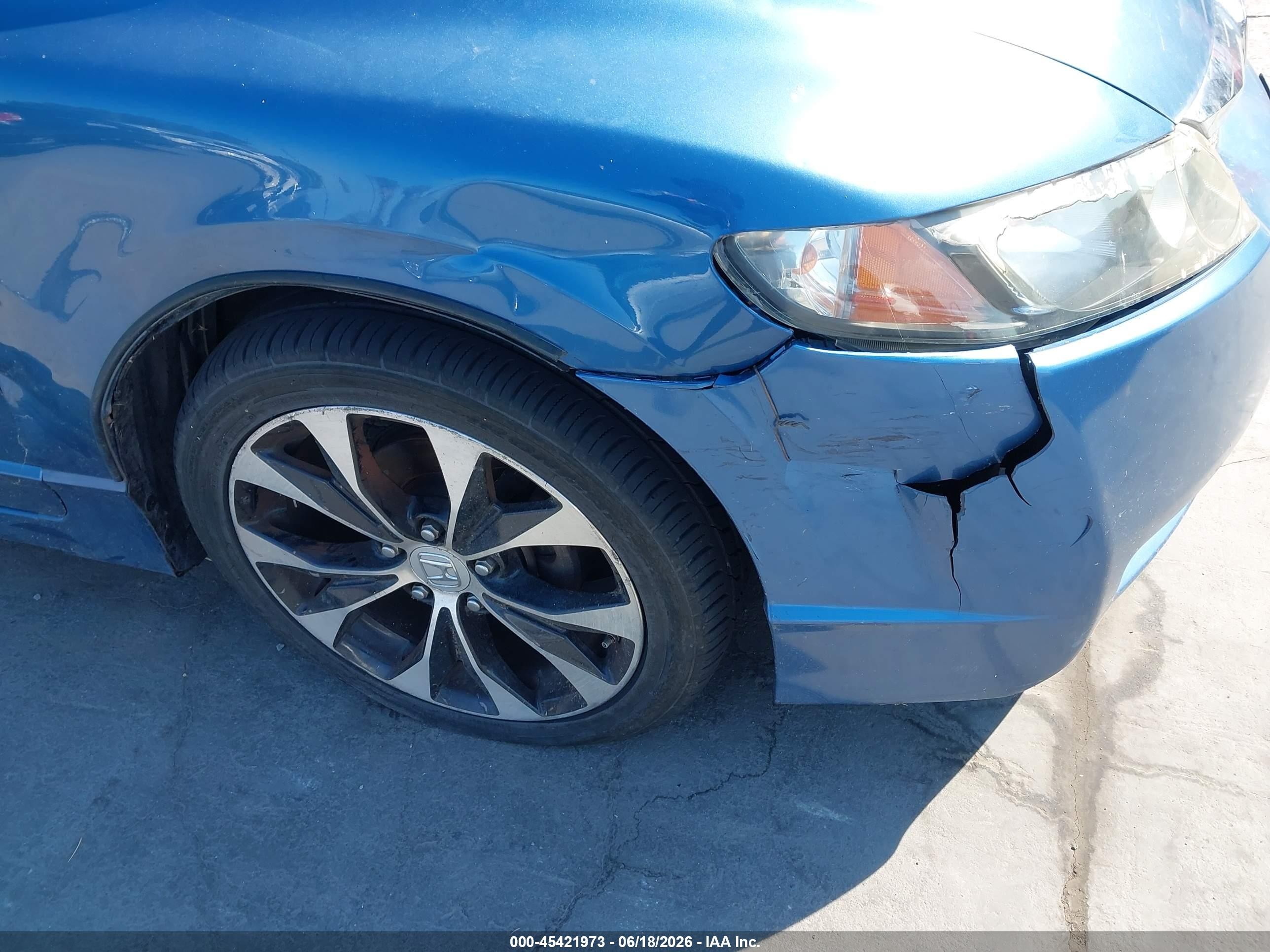 2011 Honda Civic Lx Blue vin: 19XFA1F54BE038471