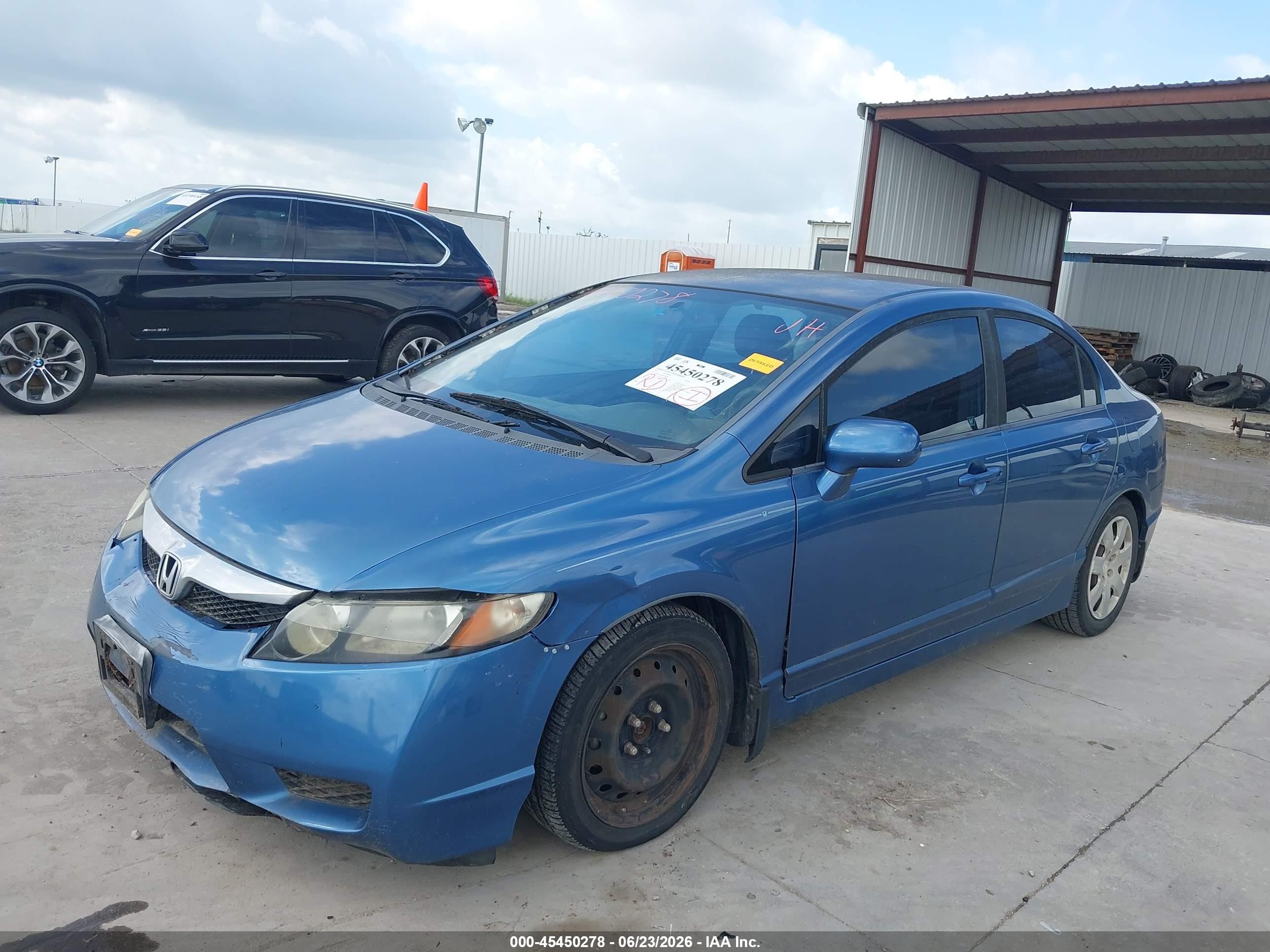 2011 Honda Civic Lx Blue vin: 19XFA1F54BE039281
