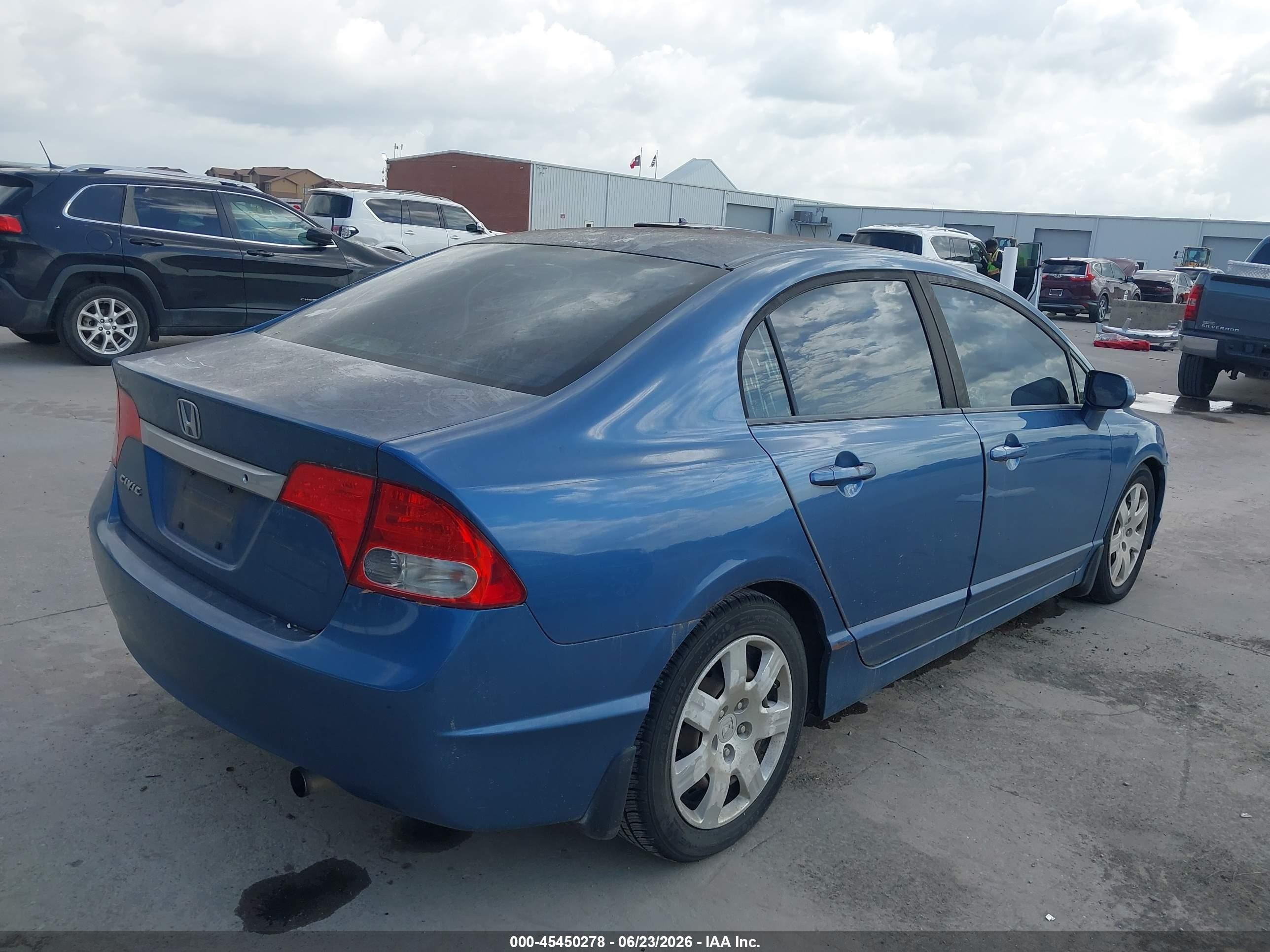 2011 Honda Civic Lx Blue vin: 19XFA1F54BE039281