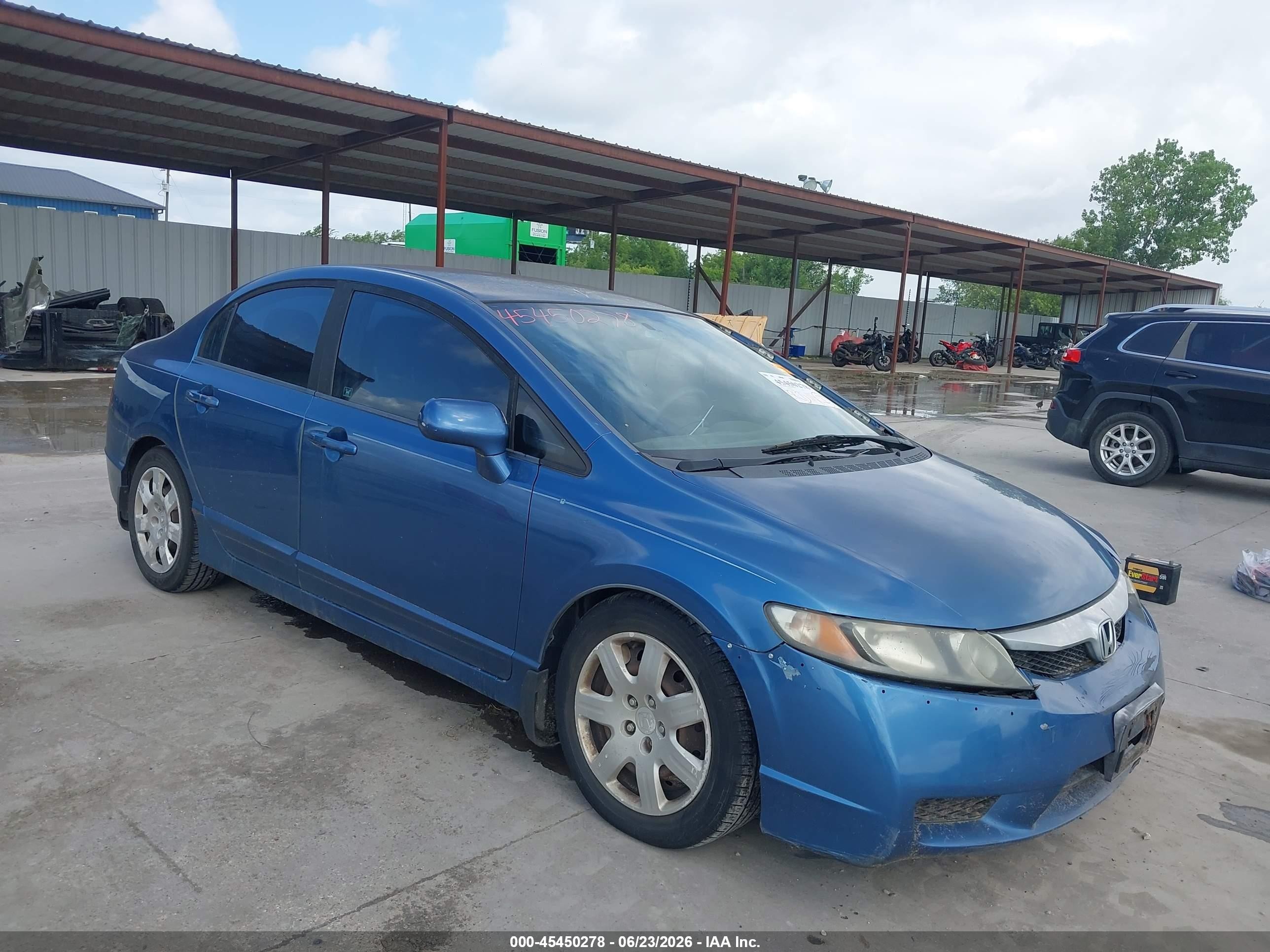 2011 Honda Civic Lx Blue vin: 19XFA1F54BE039281