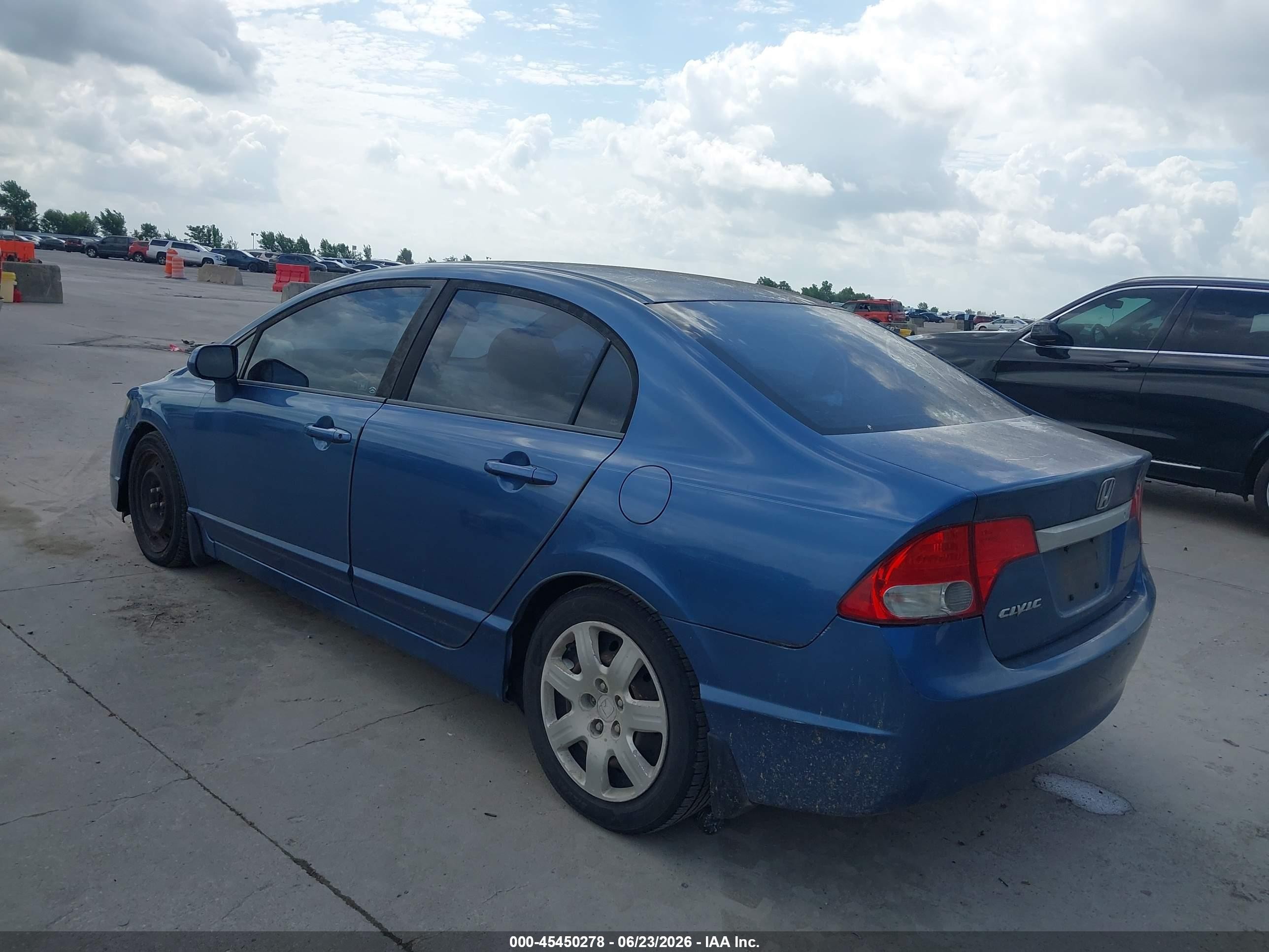 2011 Honda Civic Lx Blue vin: 19XFA1F54BE039281