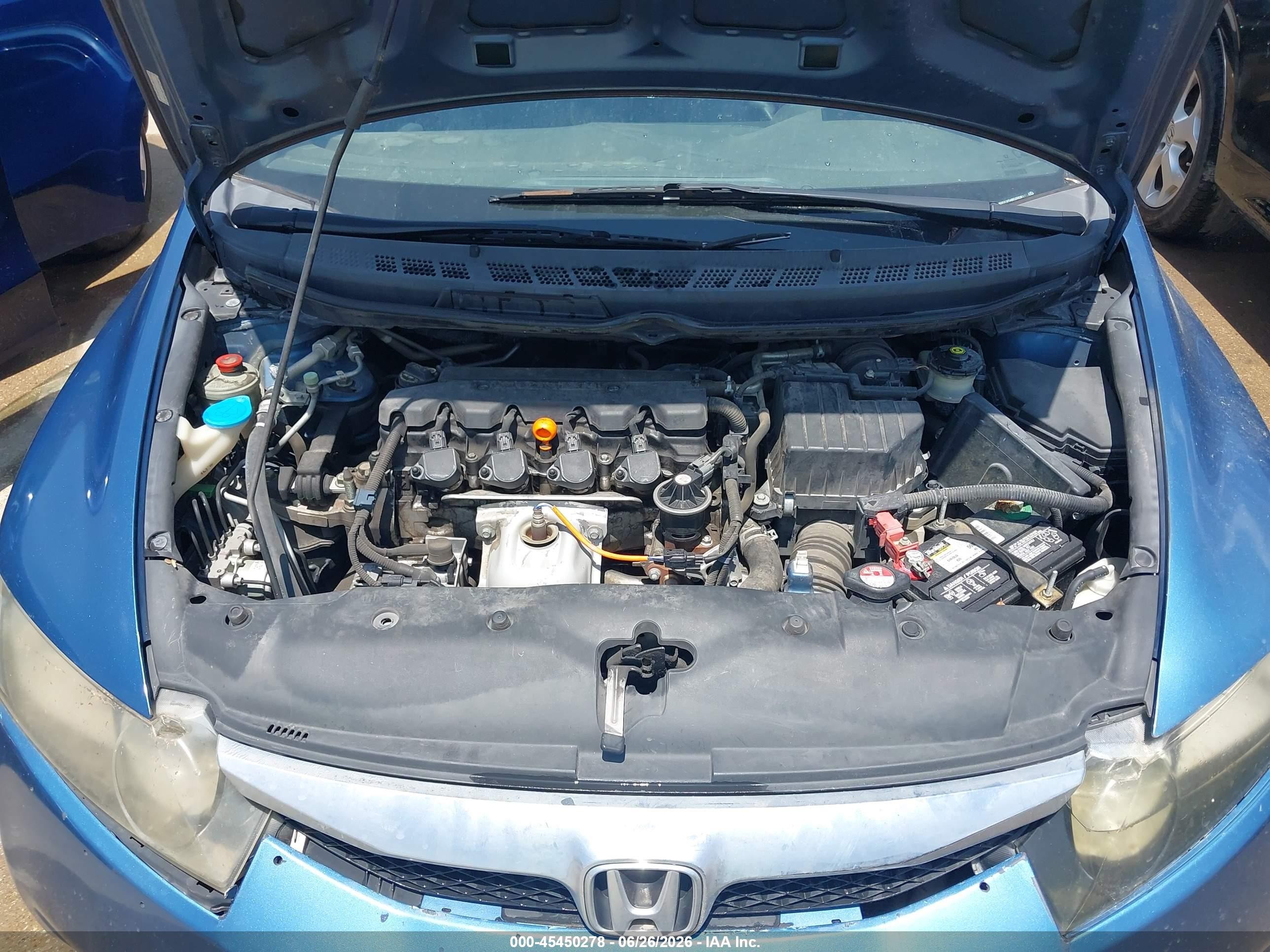 2011 Honda Civic Lx Blue vin: 19XFA1F54BE039281