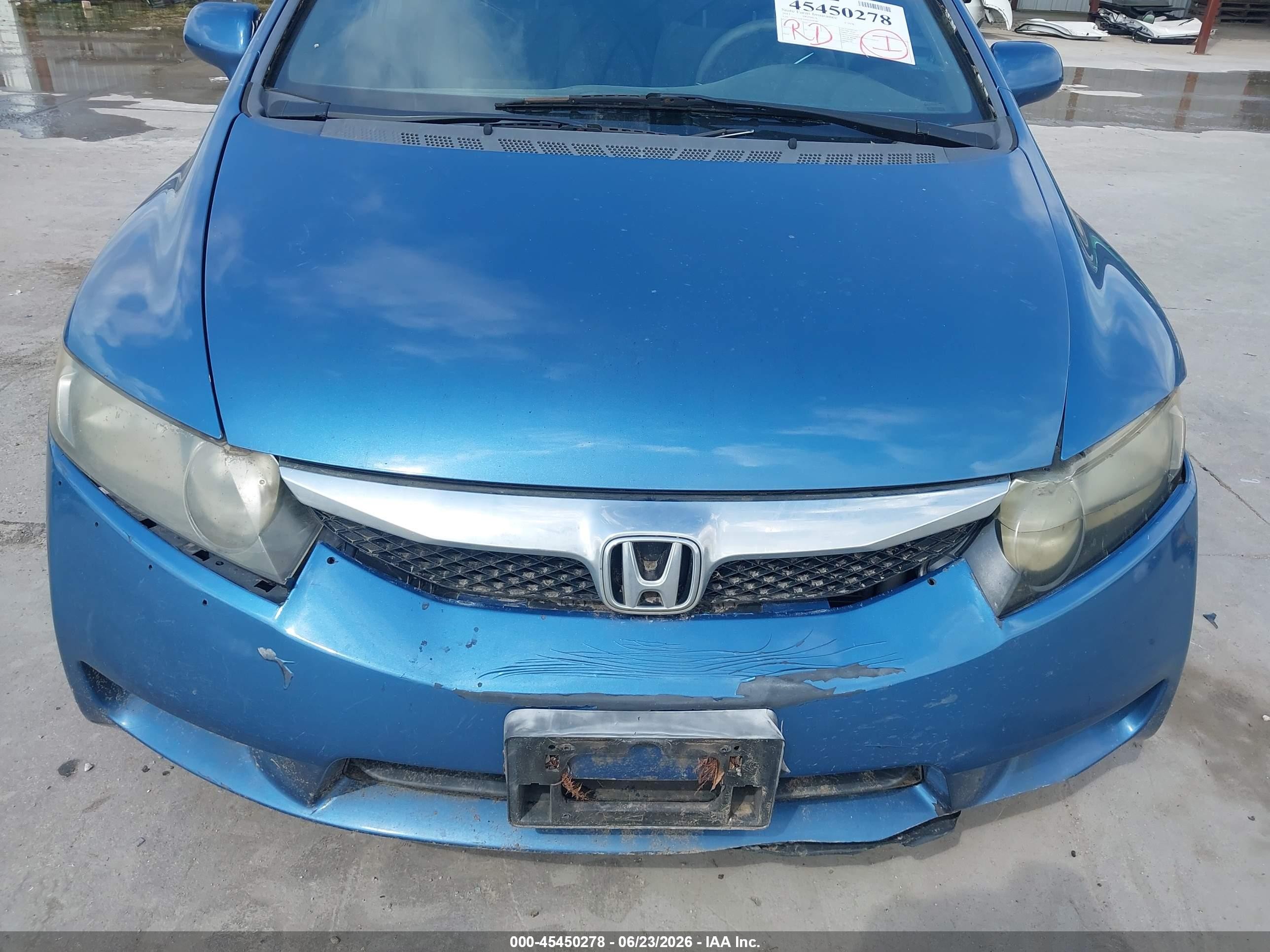 2011 Honda Civic Lx Blue vin: 19XFA1F54BE039281