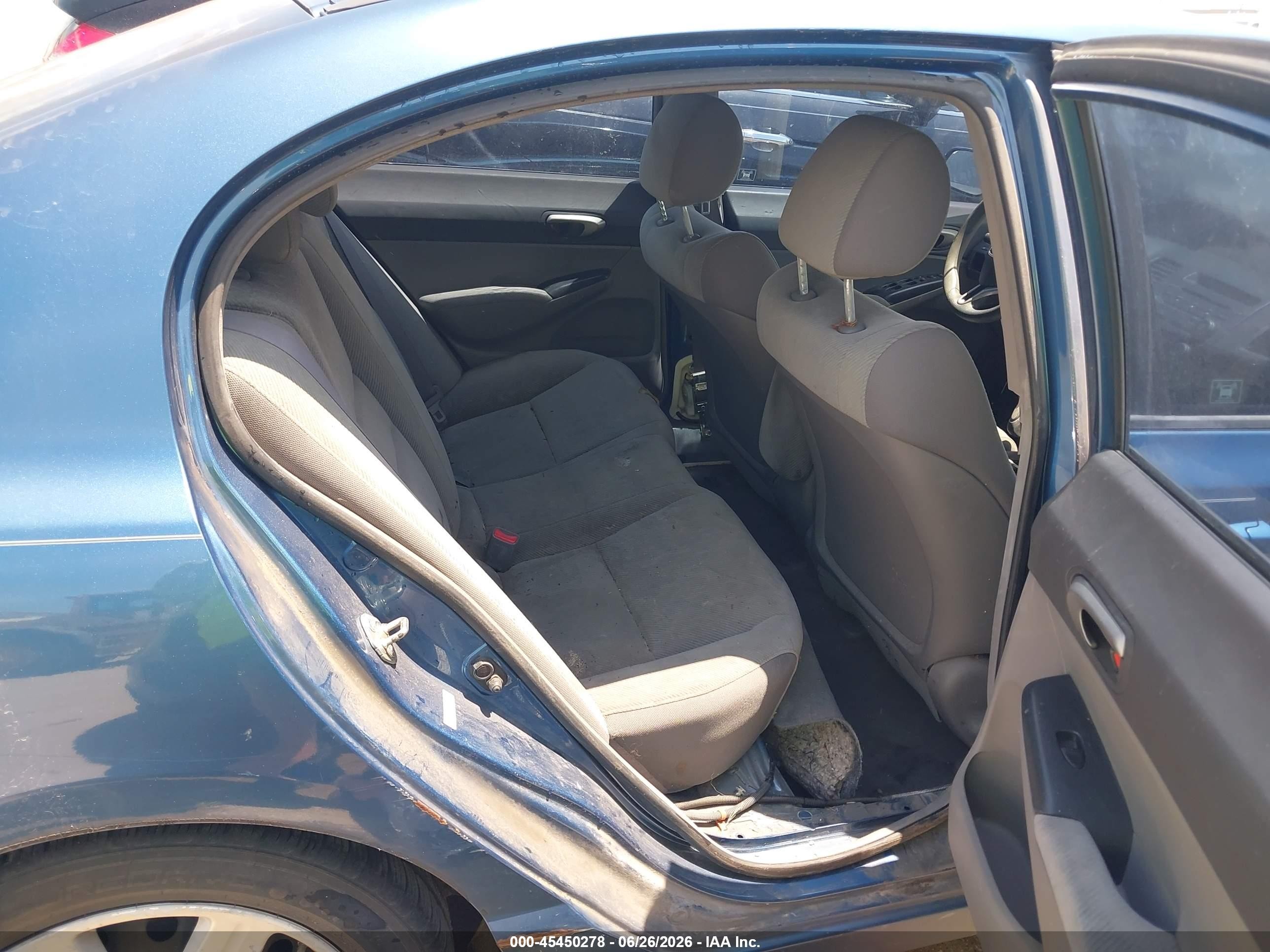 2011 Honda Civic Lx Blue vin: 19XFA1F54BE039281