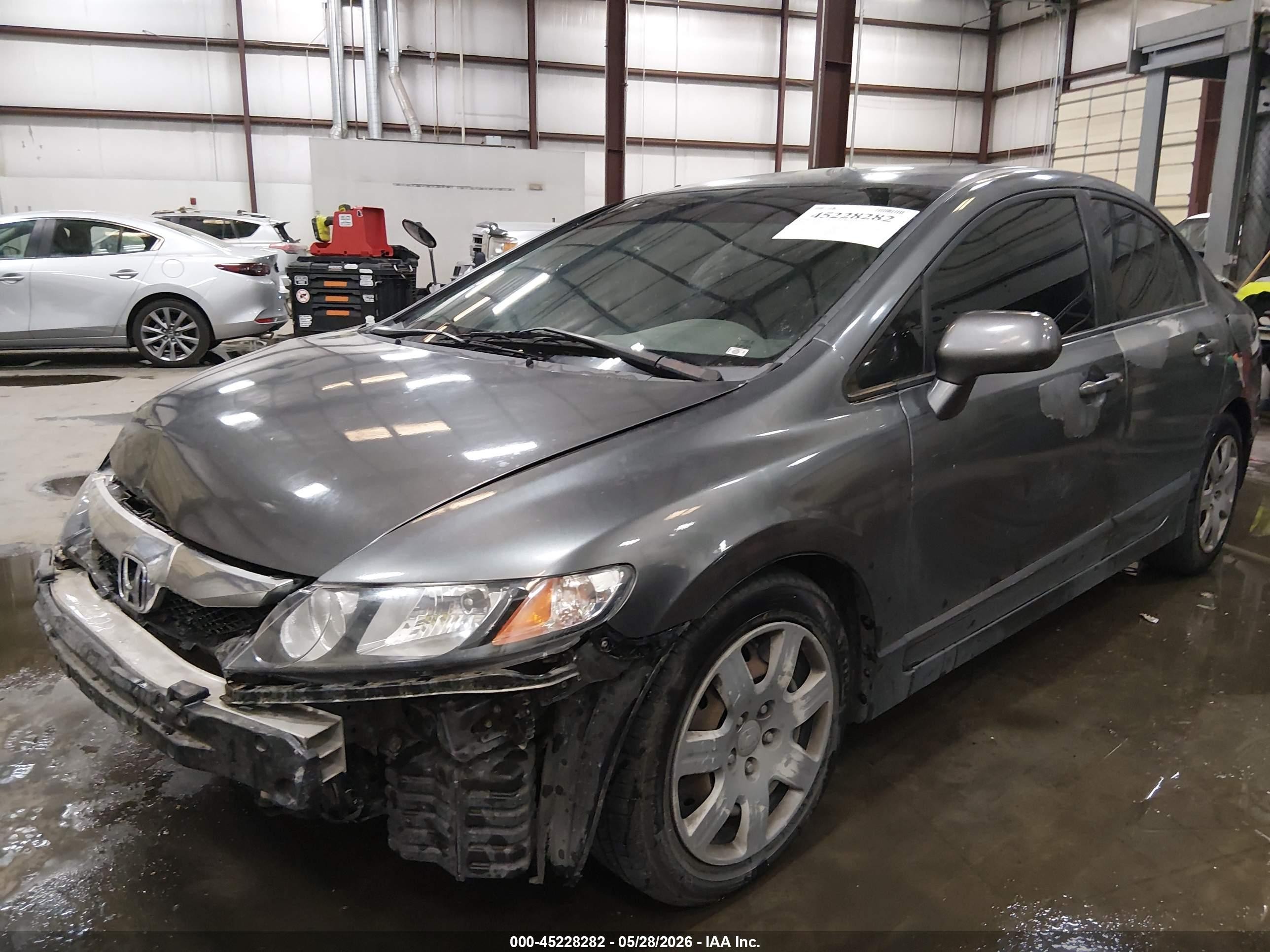 2011 Honda Civic Lx Gray vin: 19XFA1F54BE049812