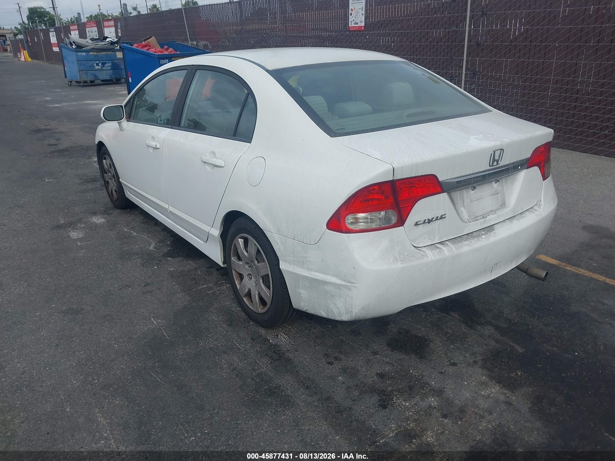 2010 Honda Civic Lx Белый vin: 19XFA1F55AE000505