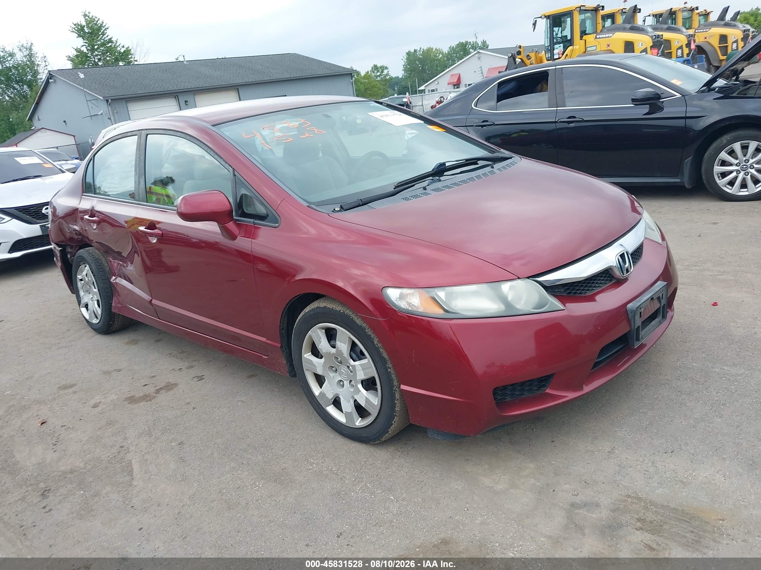2010 Honda Civic Lx Красный vin: 19XFA1F55AE031365