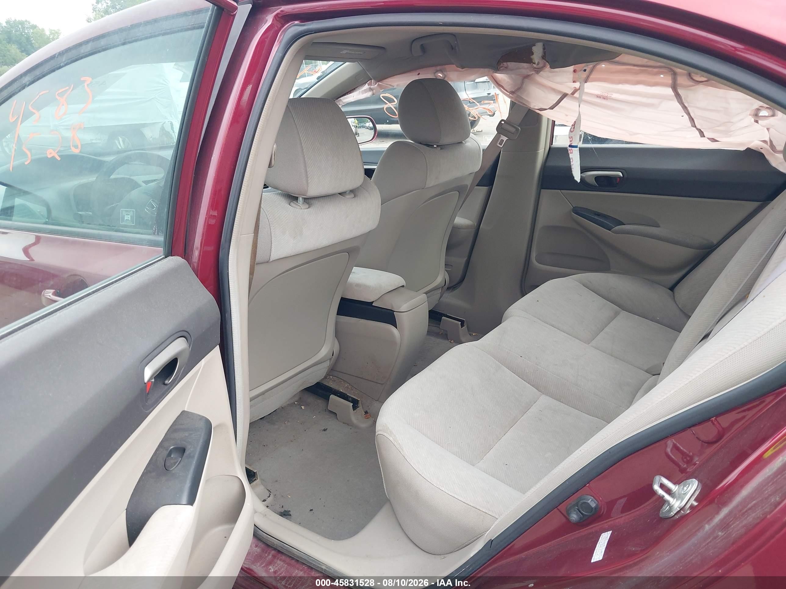 2010 Honda Civic Lx Red vin: 19XFA1F55AE031365