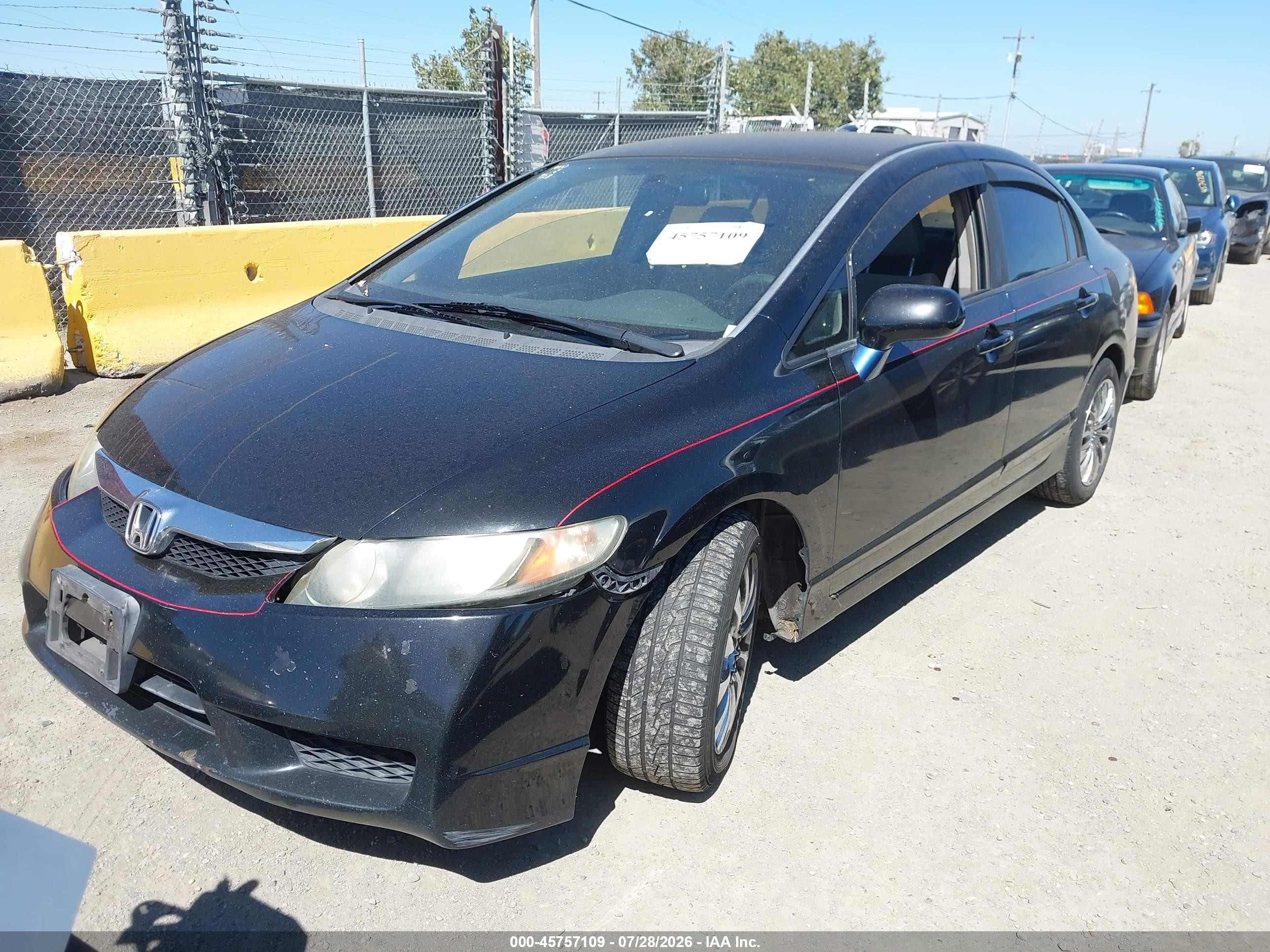 2010 Honda Civic Lx Black vin: 19XFA1F55AE046383