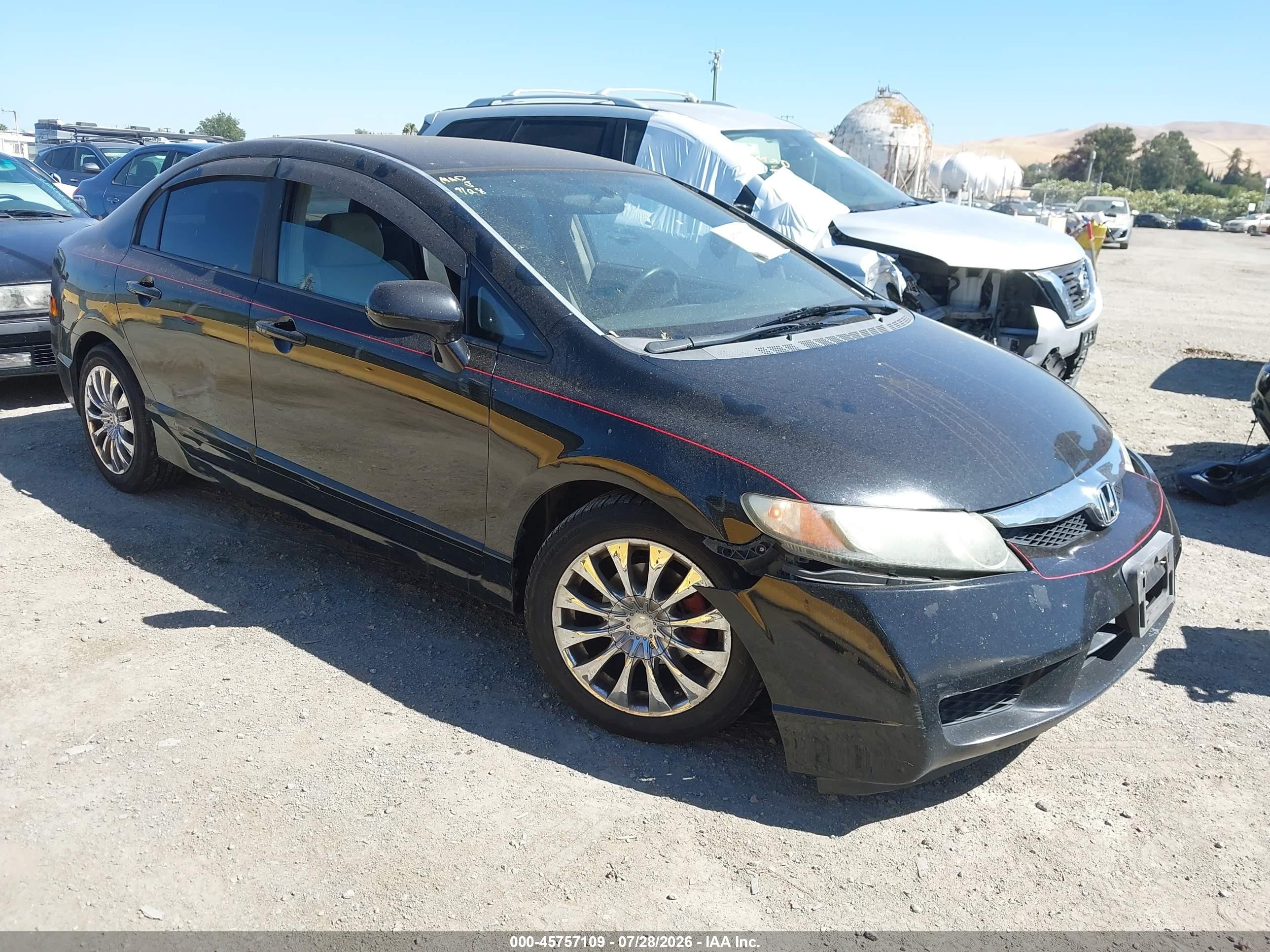 2010 Honda Civic Lx Black vin: 19XFA1F55AE046383