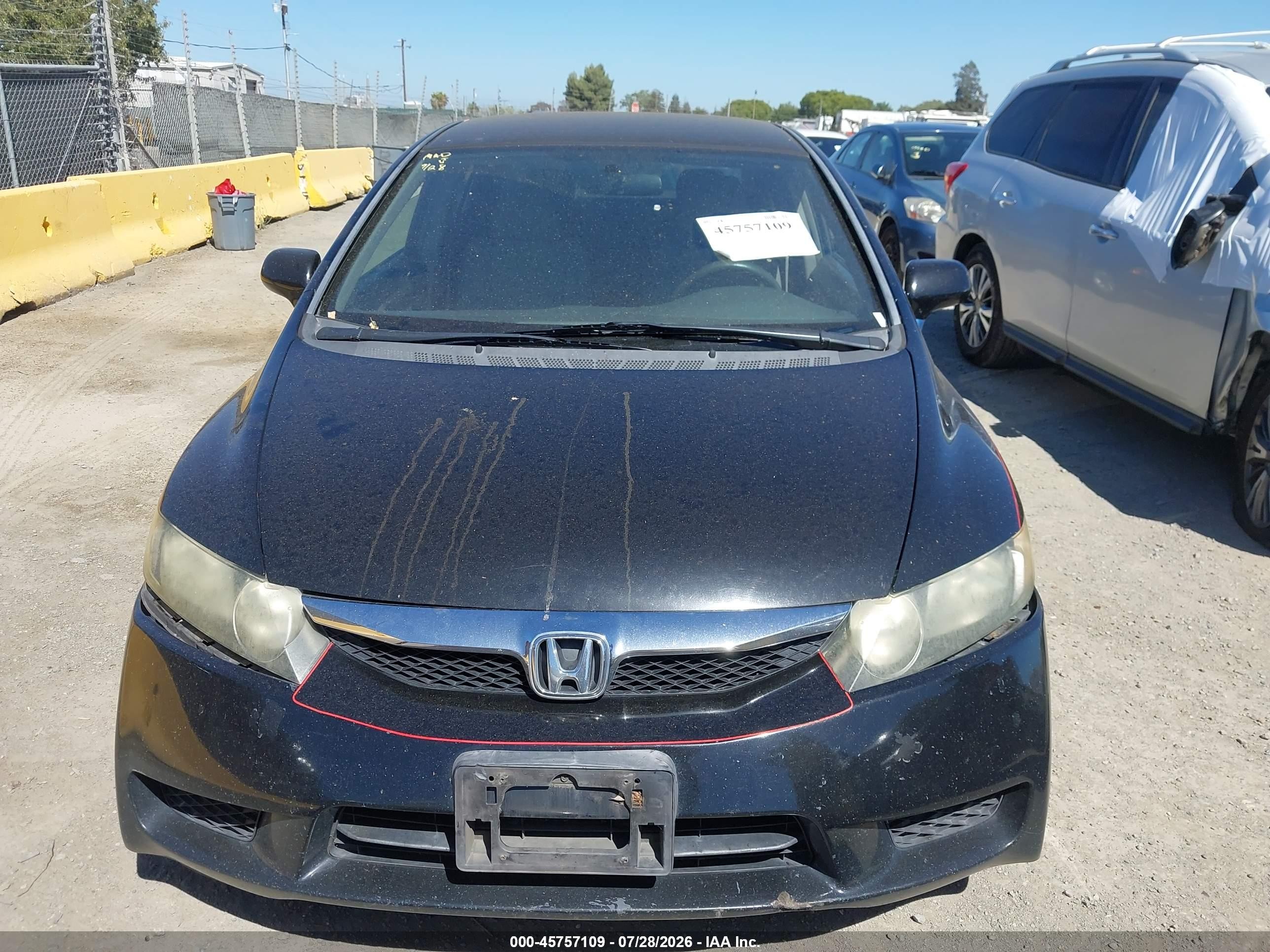 2010 Honda Civic Lx Black vin: 19XFA1F55AE046383