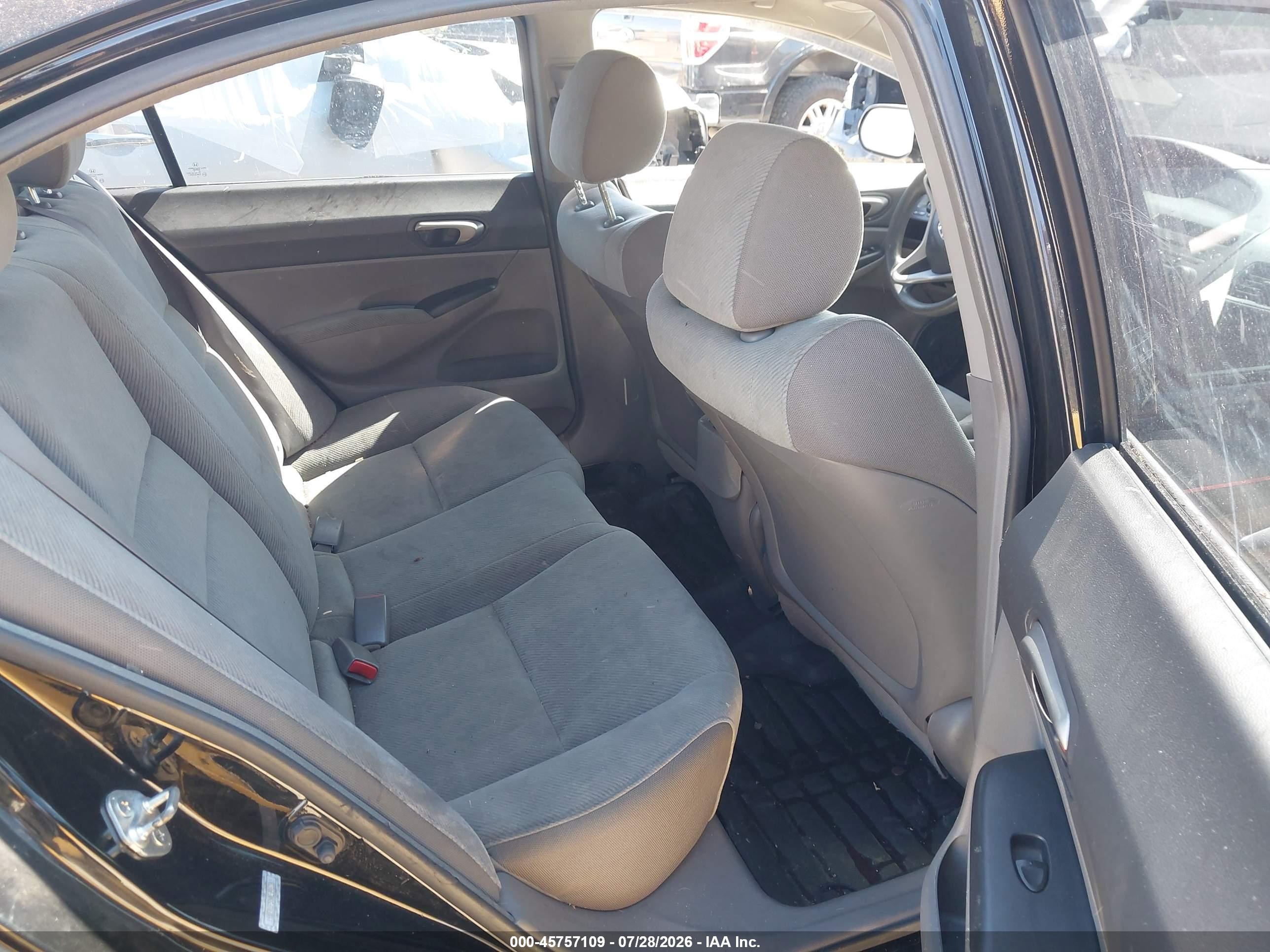2010 Honda Civic Lx Black vin: 19XFA1F55AE046383