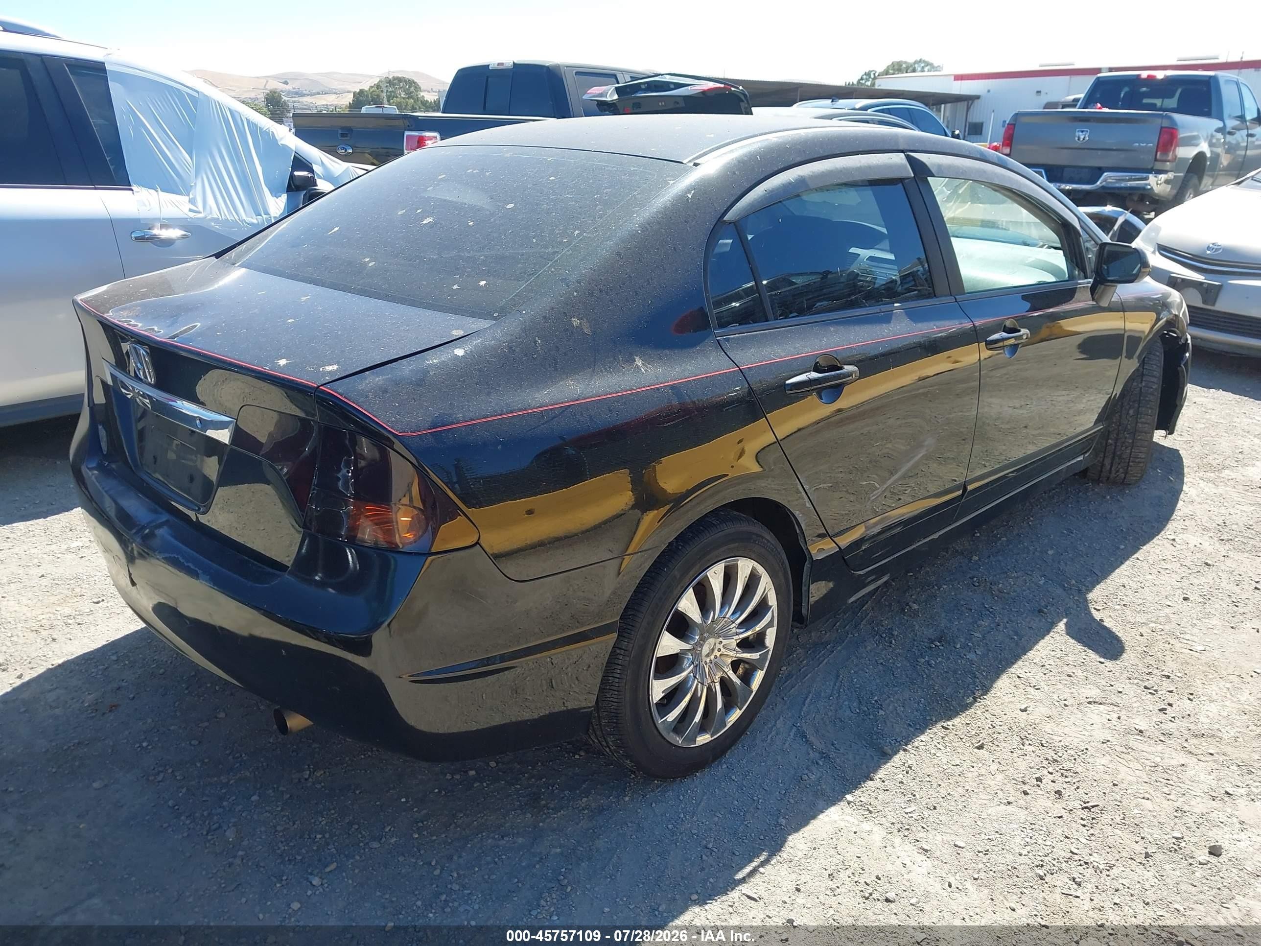 2010 Honda Civic Lx Black vin: 19XFA1F55AE046383