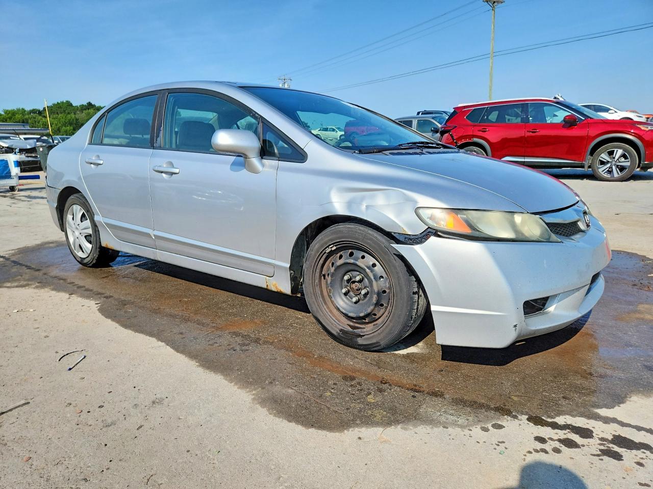 2010 Honda Civic Lx Silver vin: 19XFA1F55AE049641
