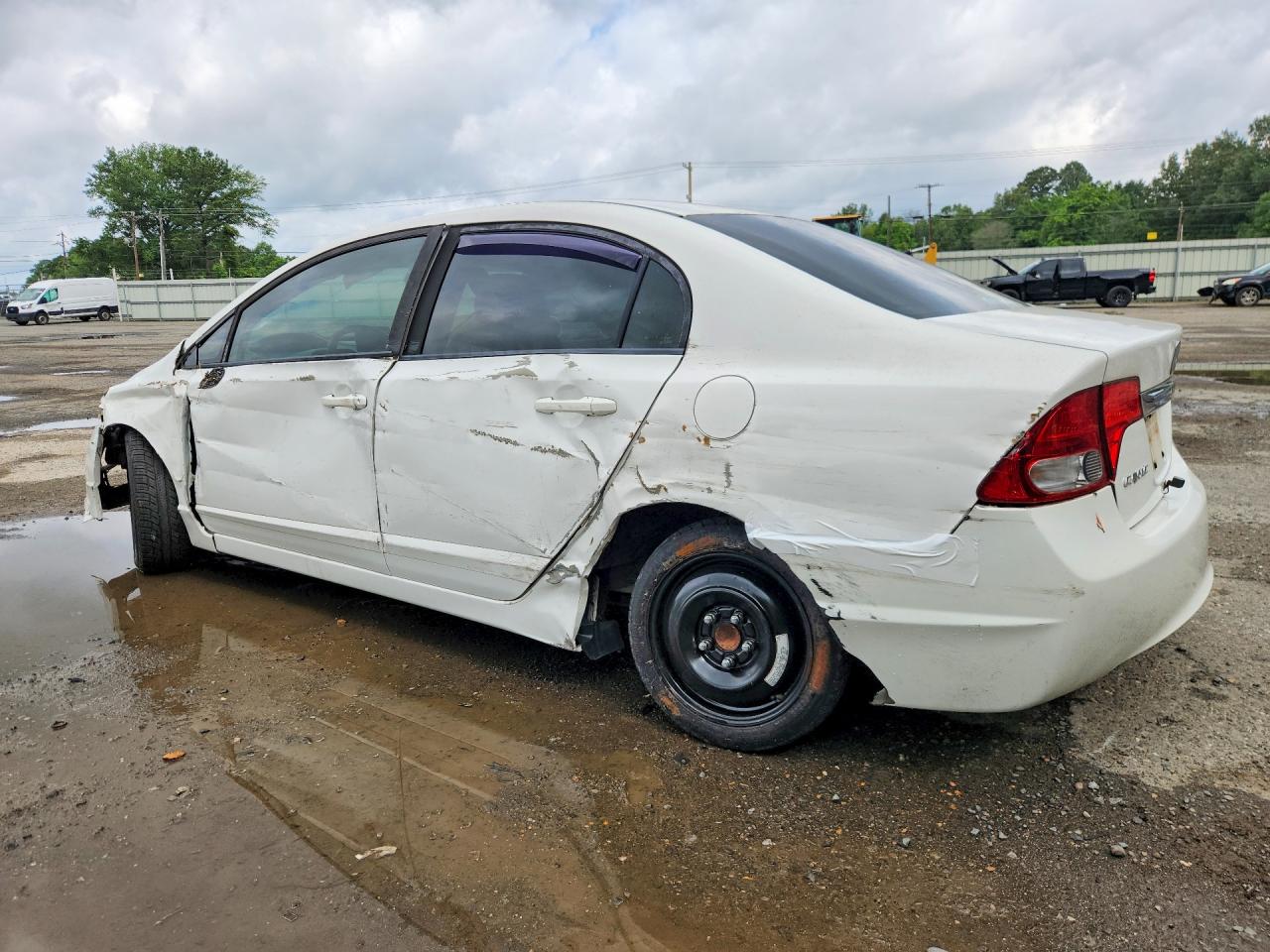 2010 Honda Civic Lx White vin: 19XFA1F55AE050272