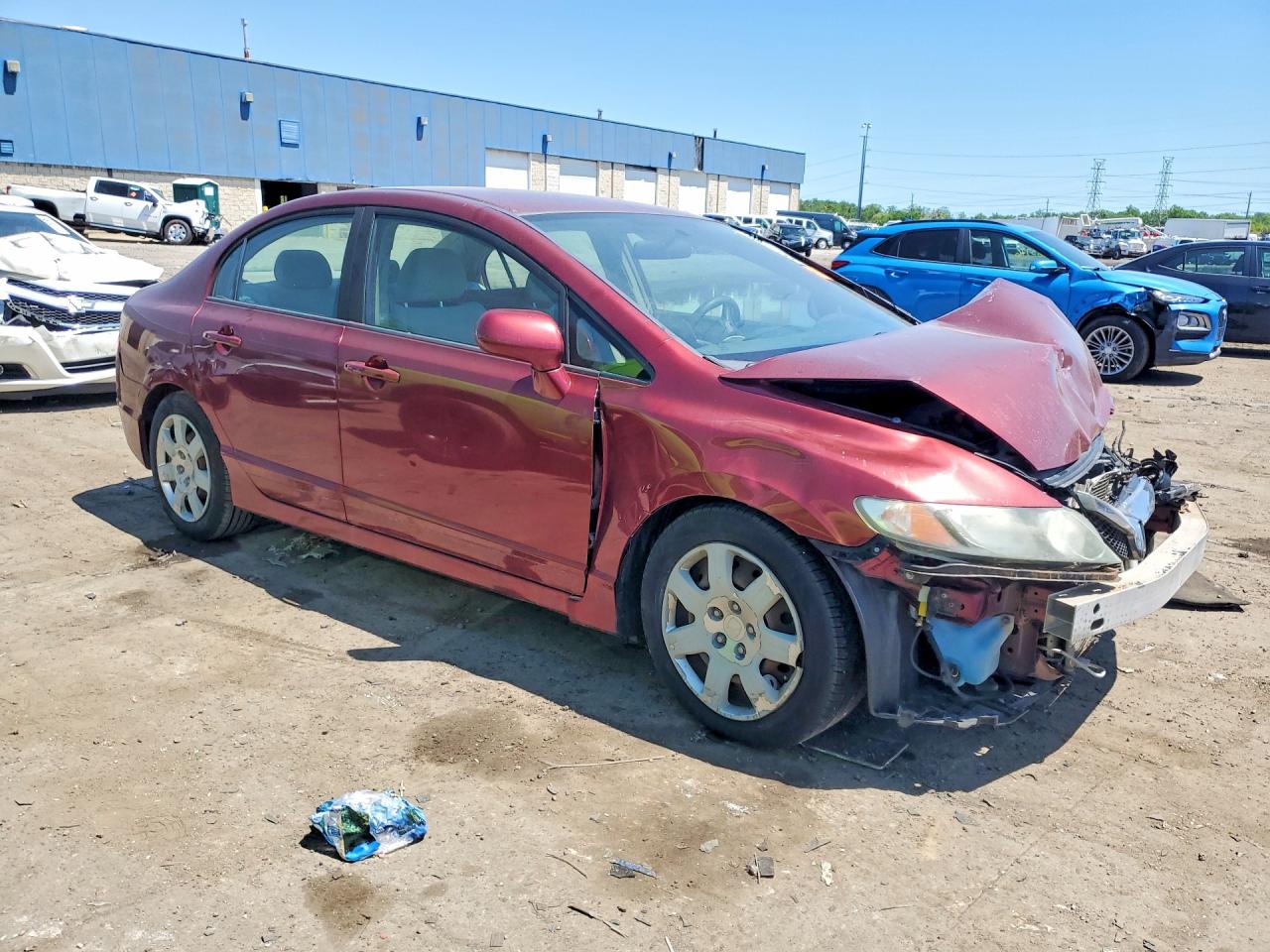 2011 Honda Civic Lx Red vin: 19XFA1F55BE000358