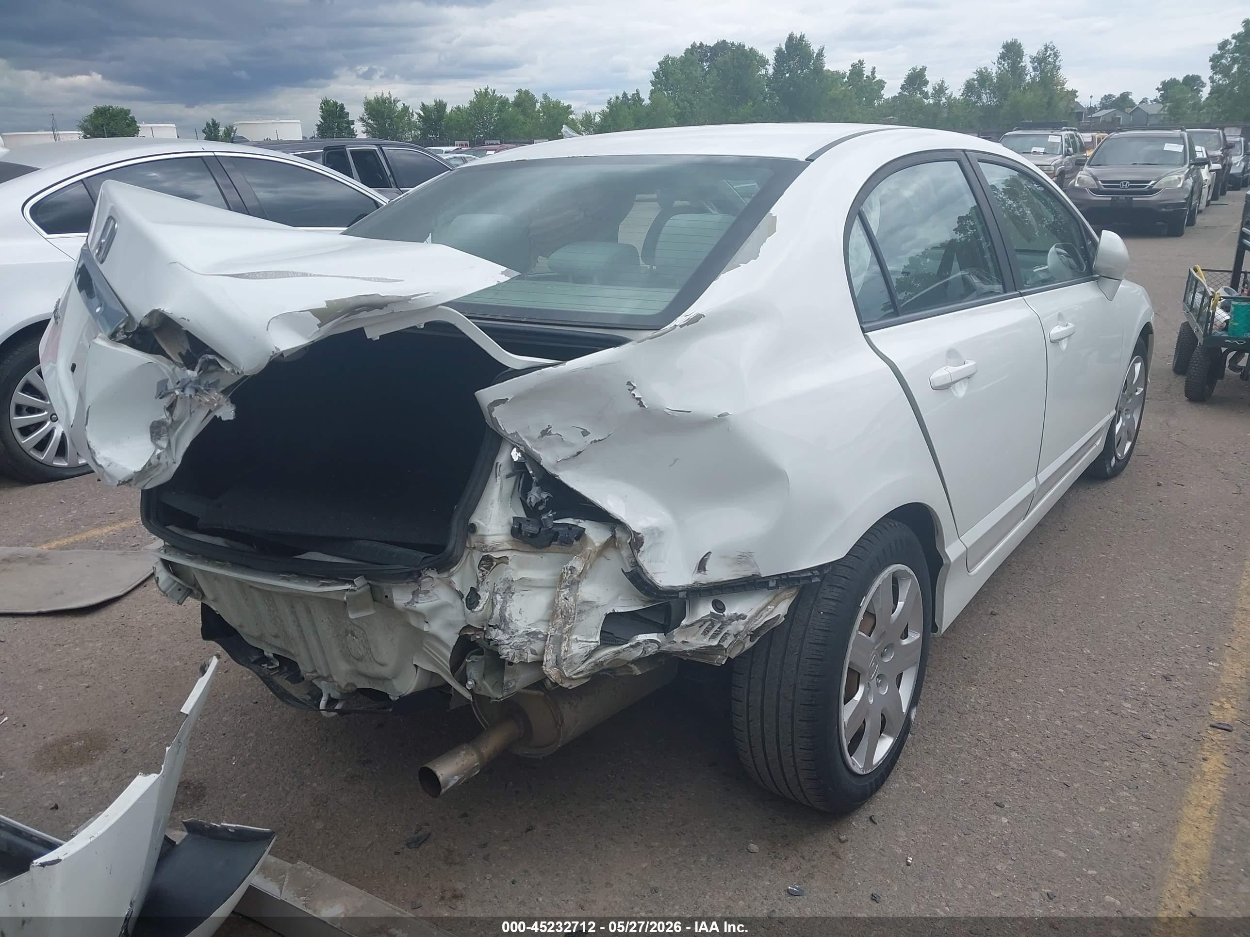 2011 Honda Civic Lx White vin: 19XFA1F55BE000683