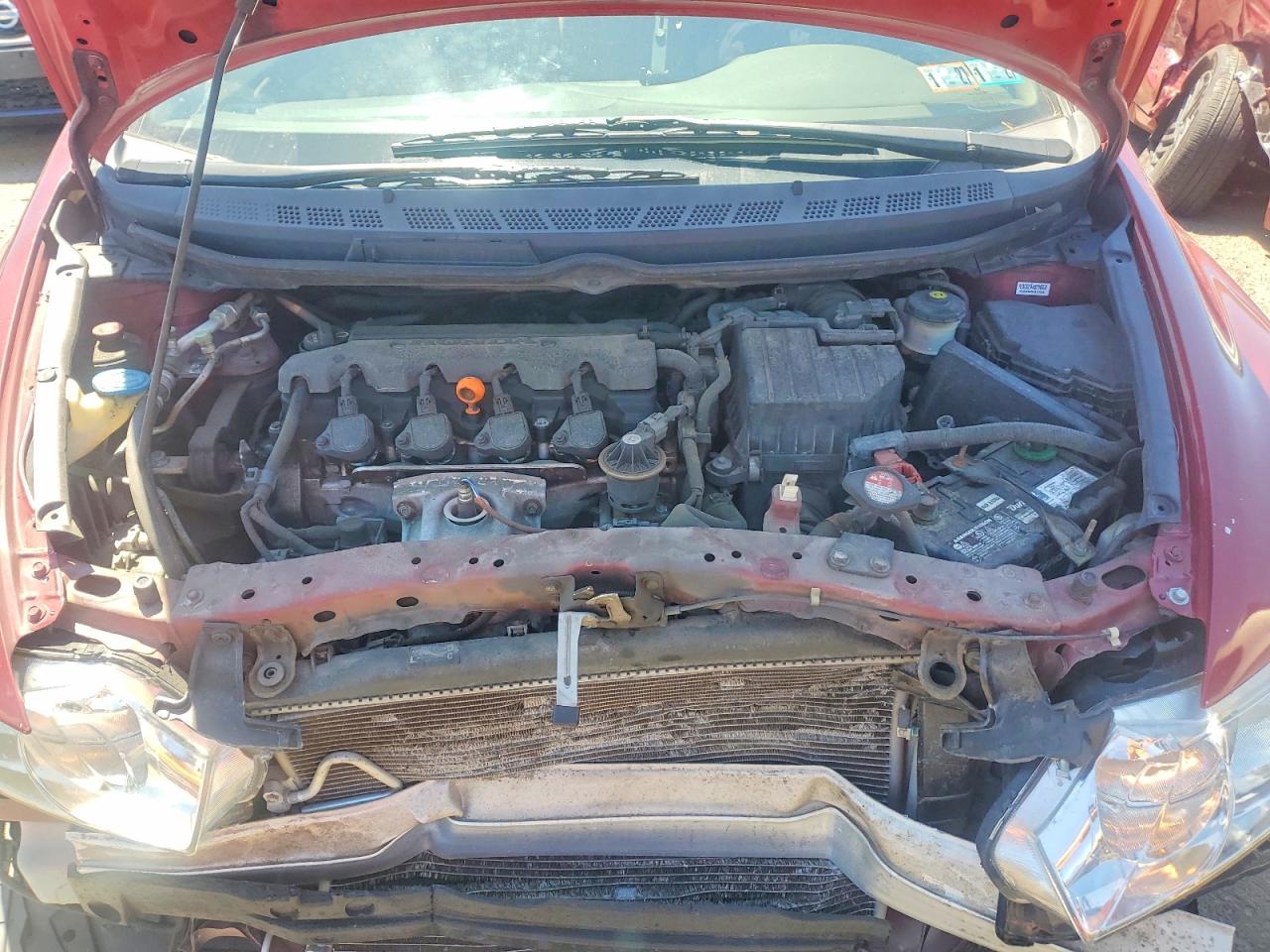 2011 Honda Civic Lx Red vin: 19XFA1F55BE005205