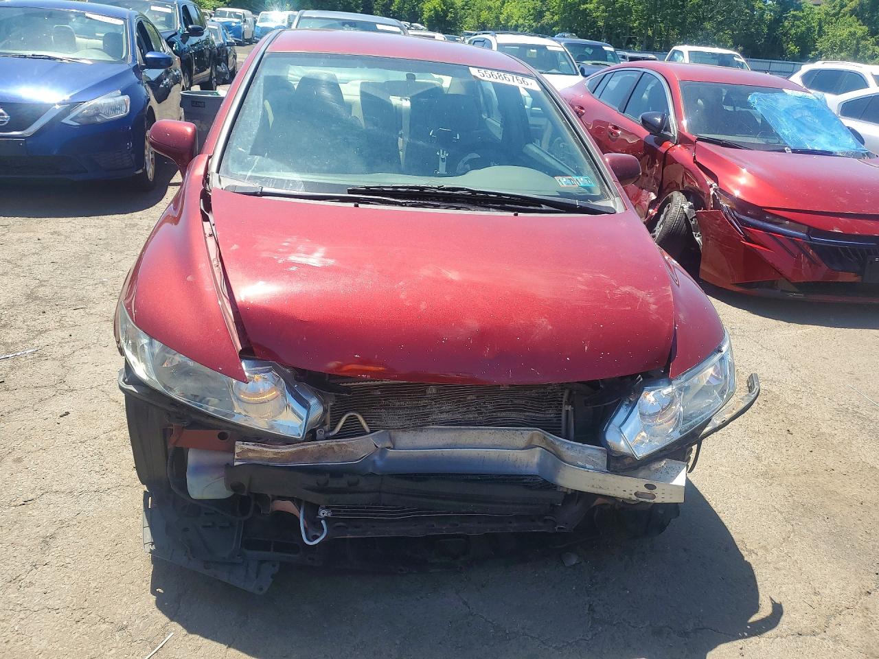 2011 Honda Civic Lx Red vin: 19XFA1F55BE005205