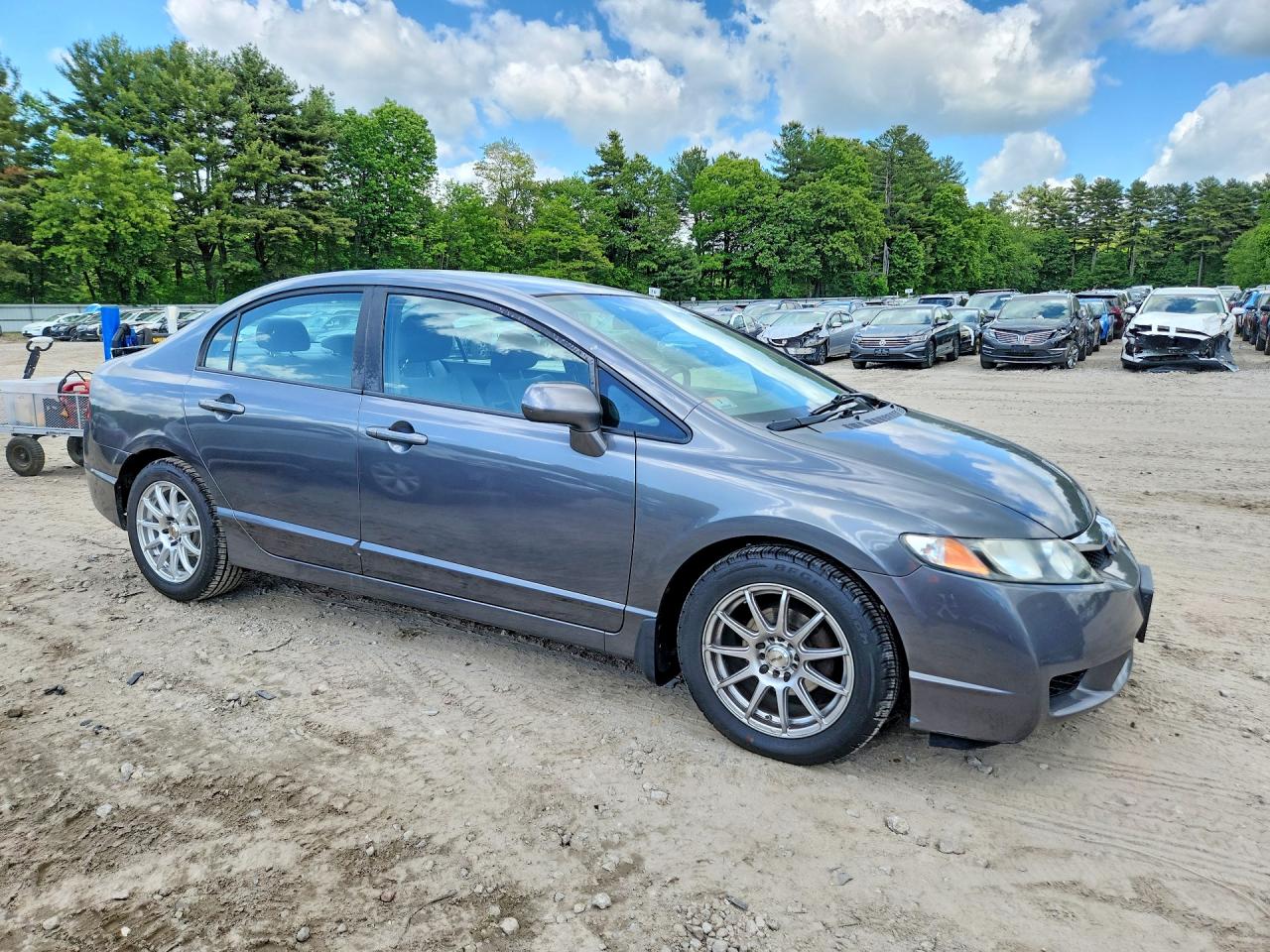 2011 Honda Civic Lx Gray vin: 19XFA1F55BE017113