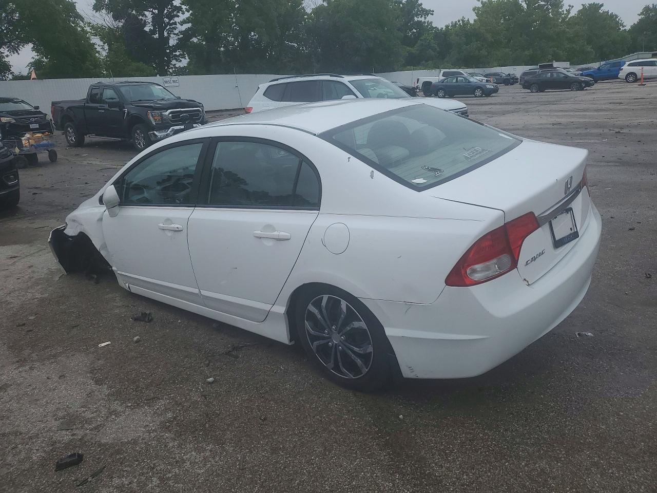 2011 Honda Civic Lx White vin: 19XFA1F55BE029813