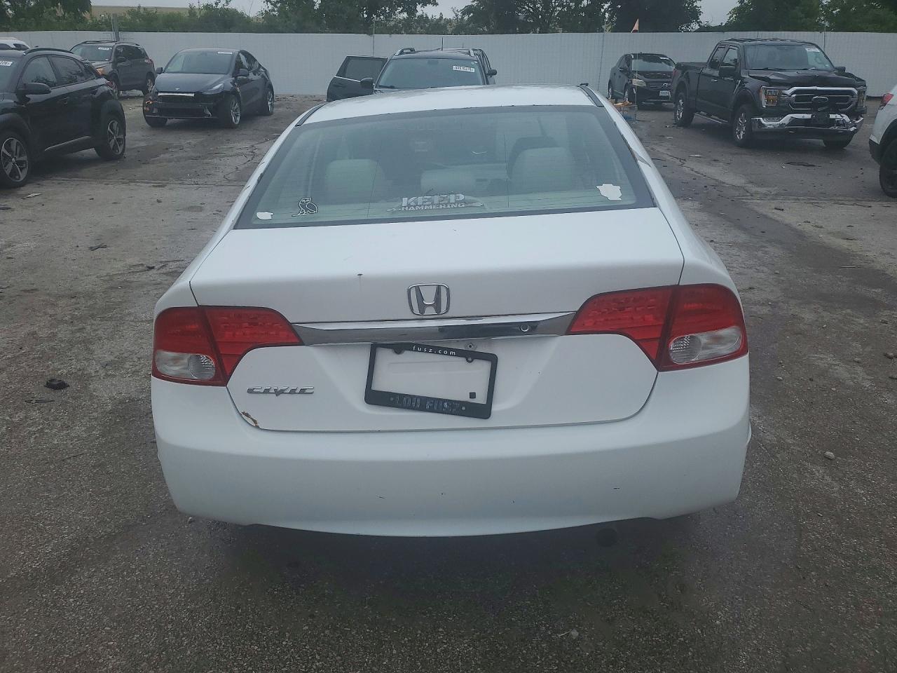 2011 Honda Civic Lx White vin: 19XFA1F55BE029813