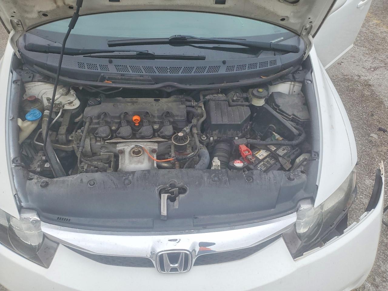 2011 Honda Civic Lx White vin: 19XFA1F55BE029813