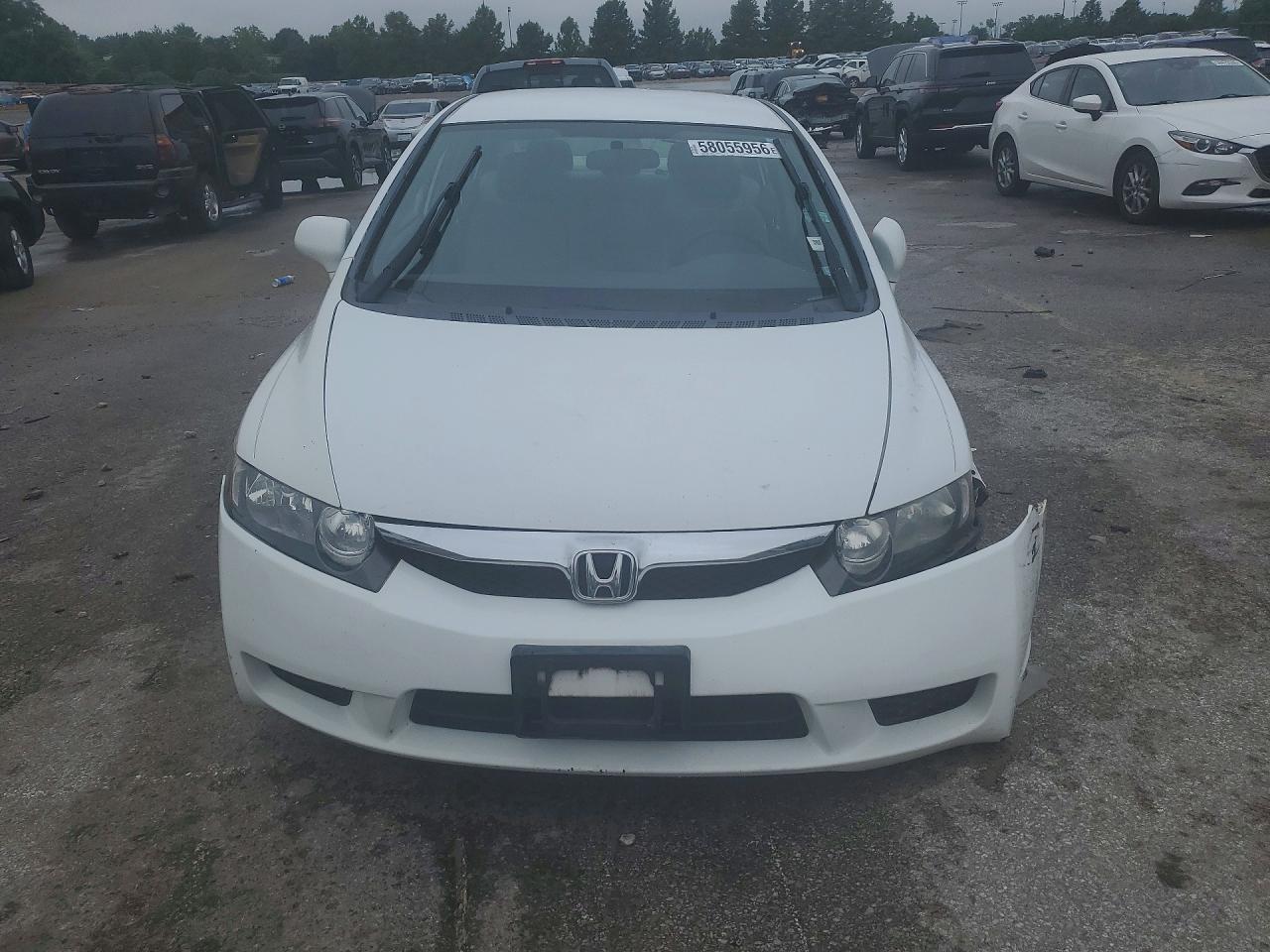 2011 Honda Civic Lx White vin: 19XFA1F55BE029813