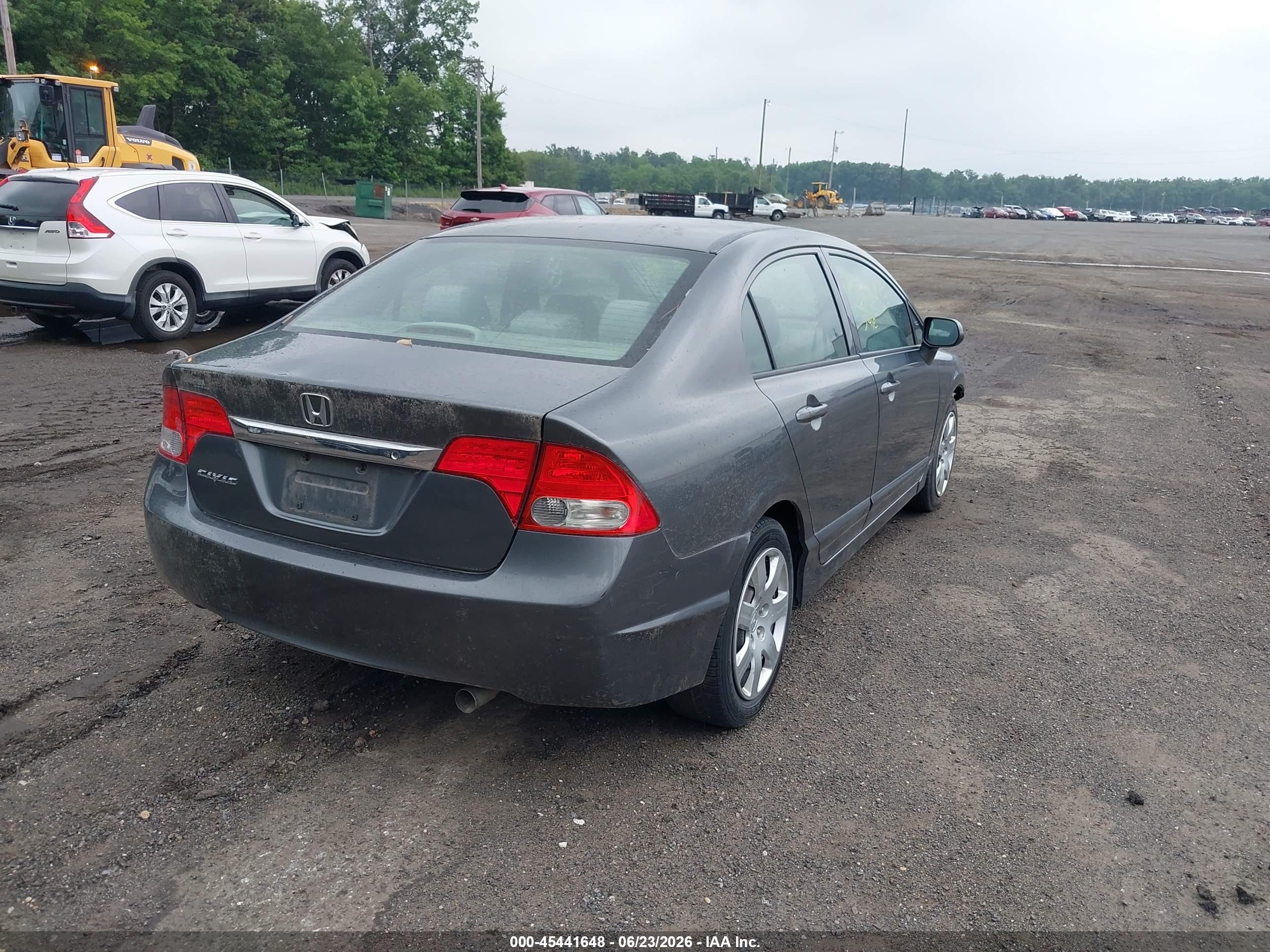 2011 Honda Civic Lx Gray vin: 19XFA1F55BE038740