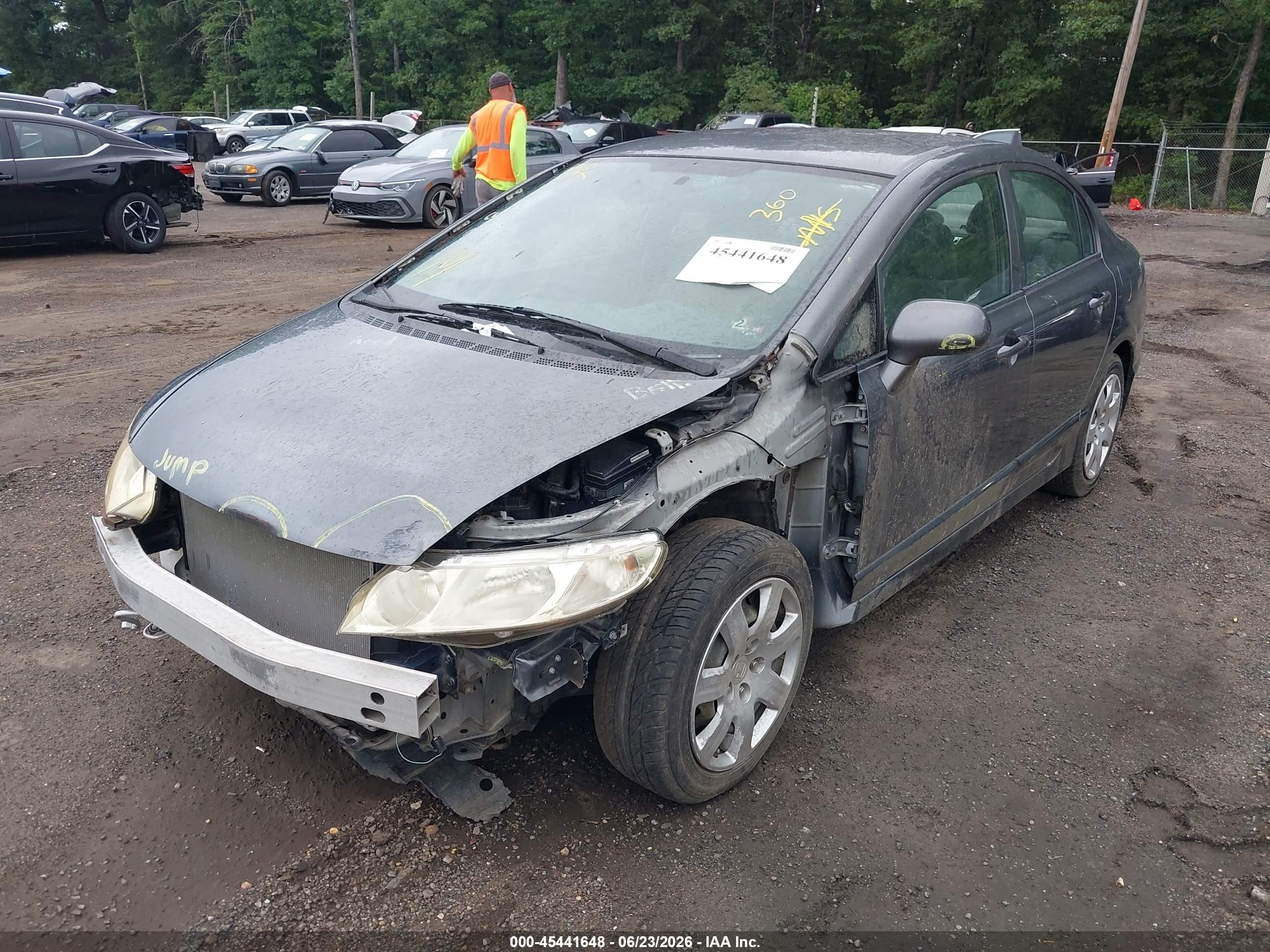 2011 Honda Civic Lx Gray vin: 19XFA1F55BE038740