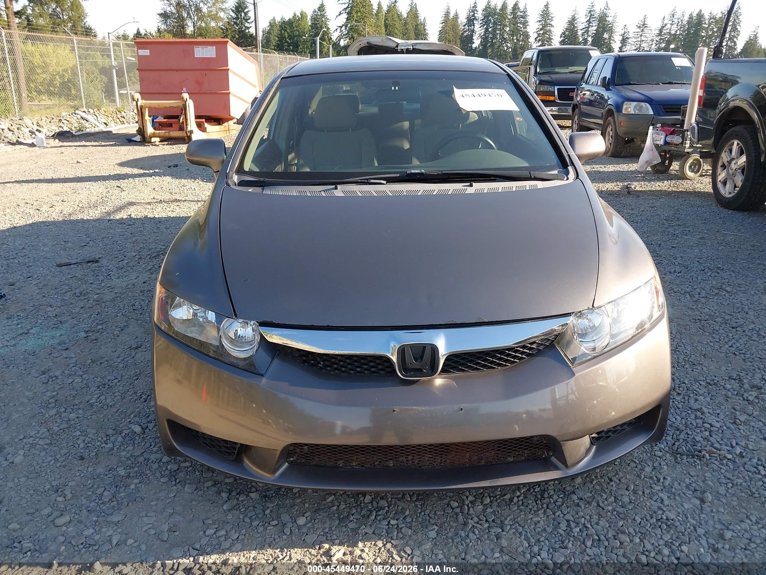 2010 Honda Civic Lx Gray vin: 19XFA1F56AE015837