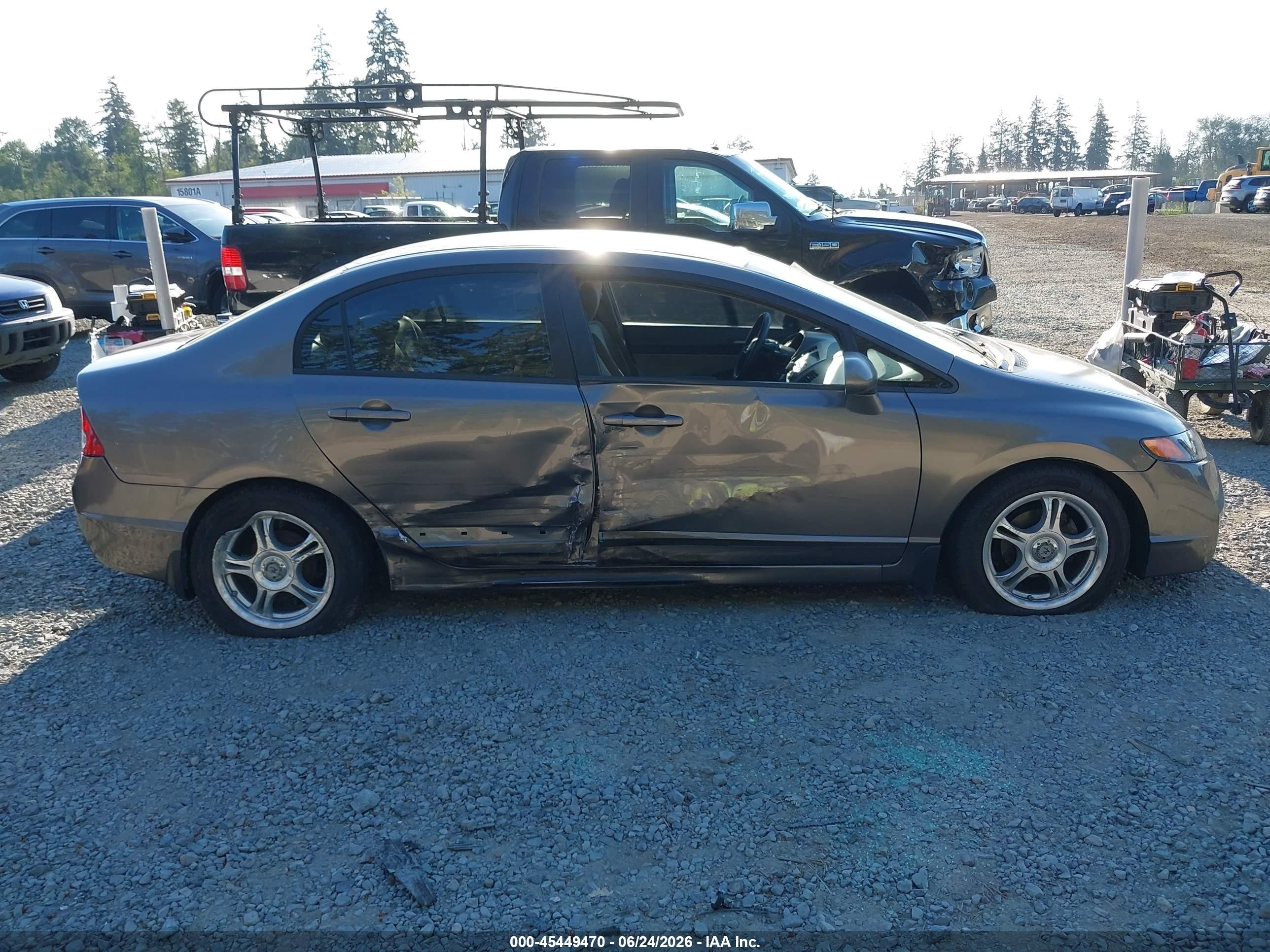 2010 Honda Civic Lx Gray vin: 19XFA1F56AE015837