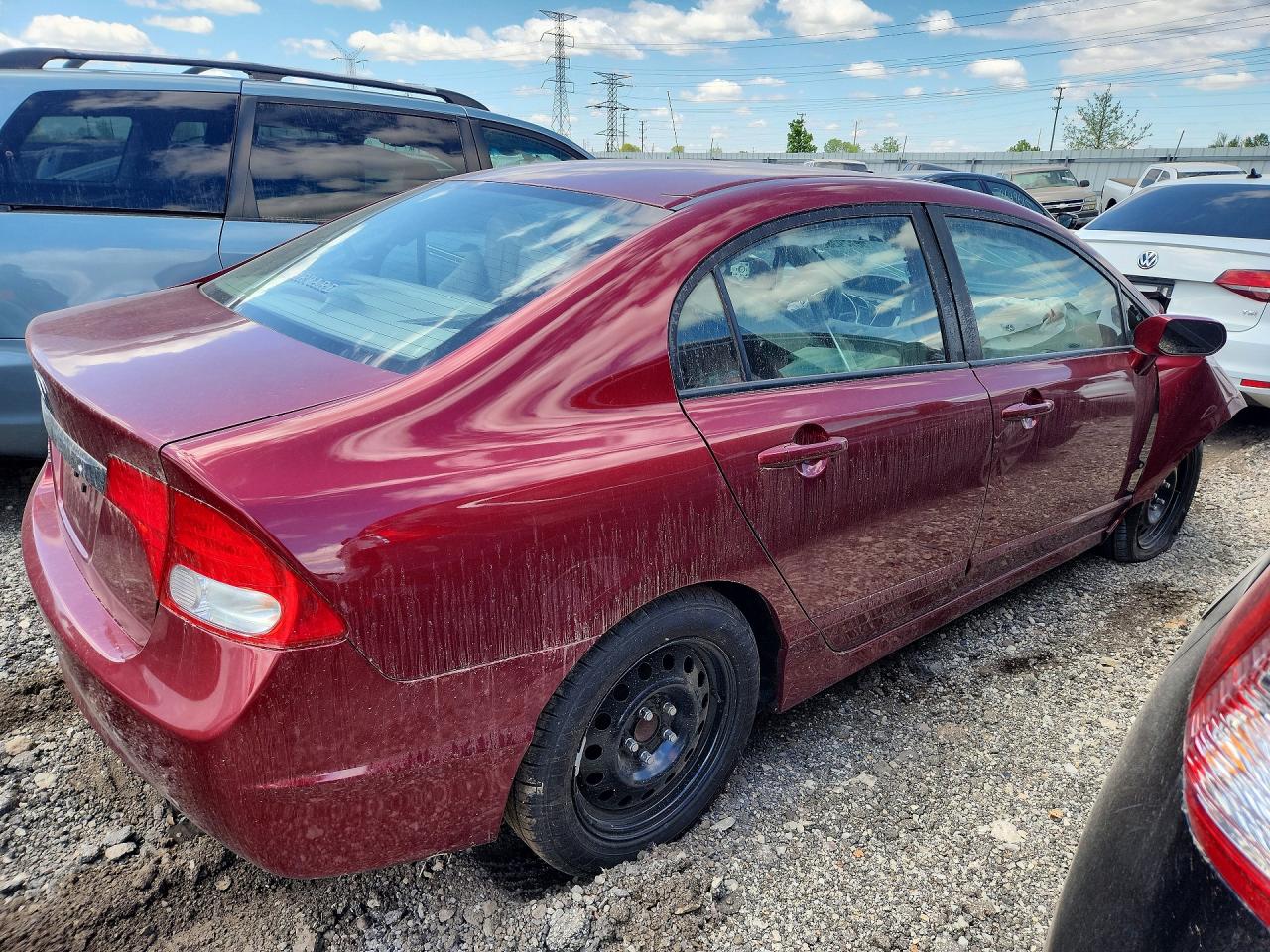 2010 Honda Civic Lx Burgundy vin: 19XFA1F56AE020617