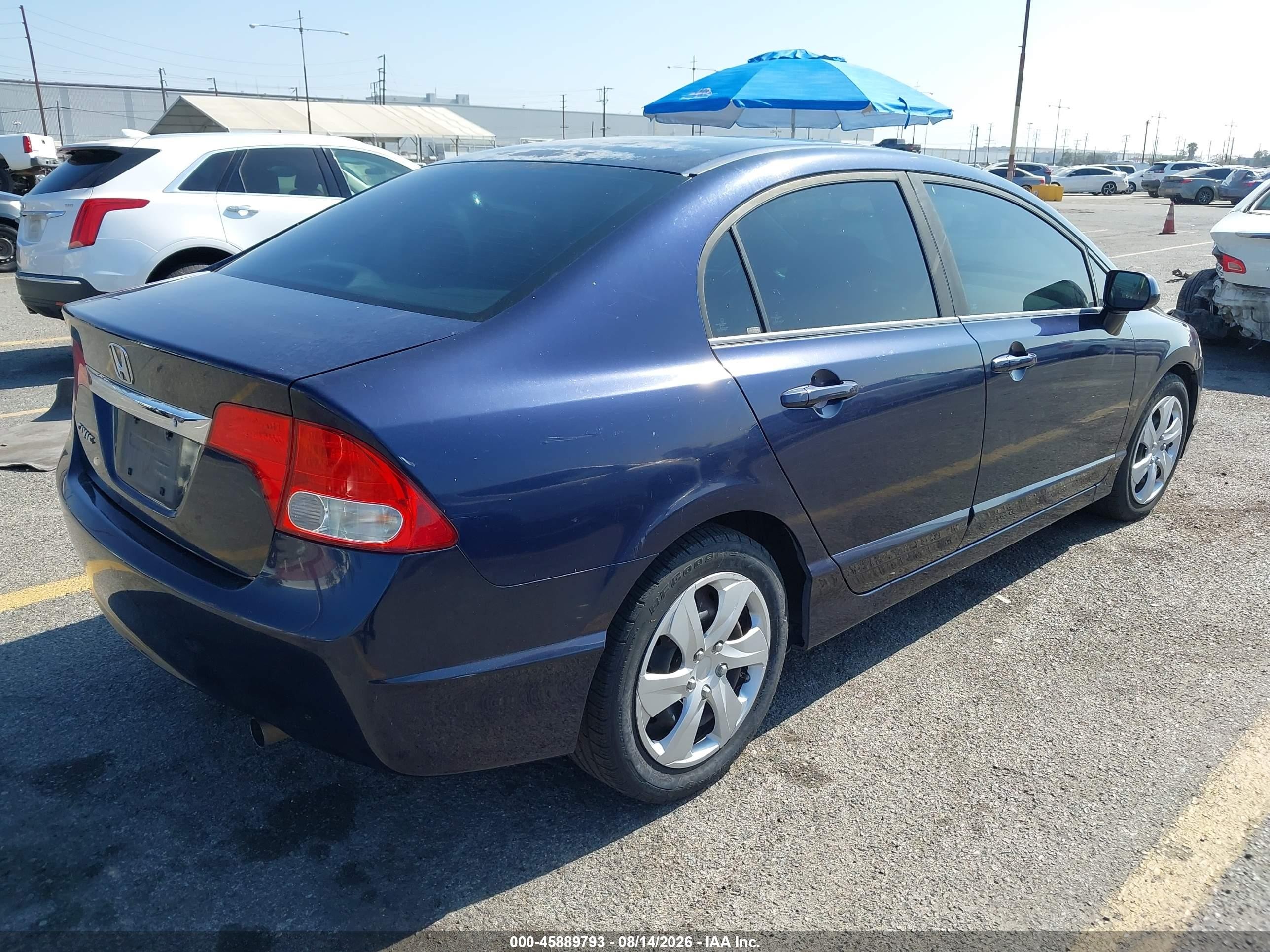 2010 Honda Civic Lx Синий vin: 19XFA1F56AE026594